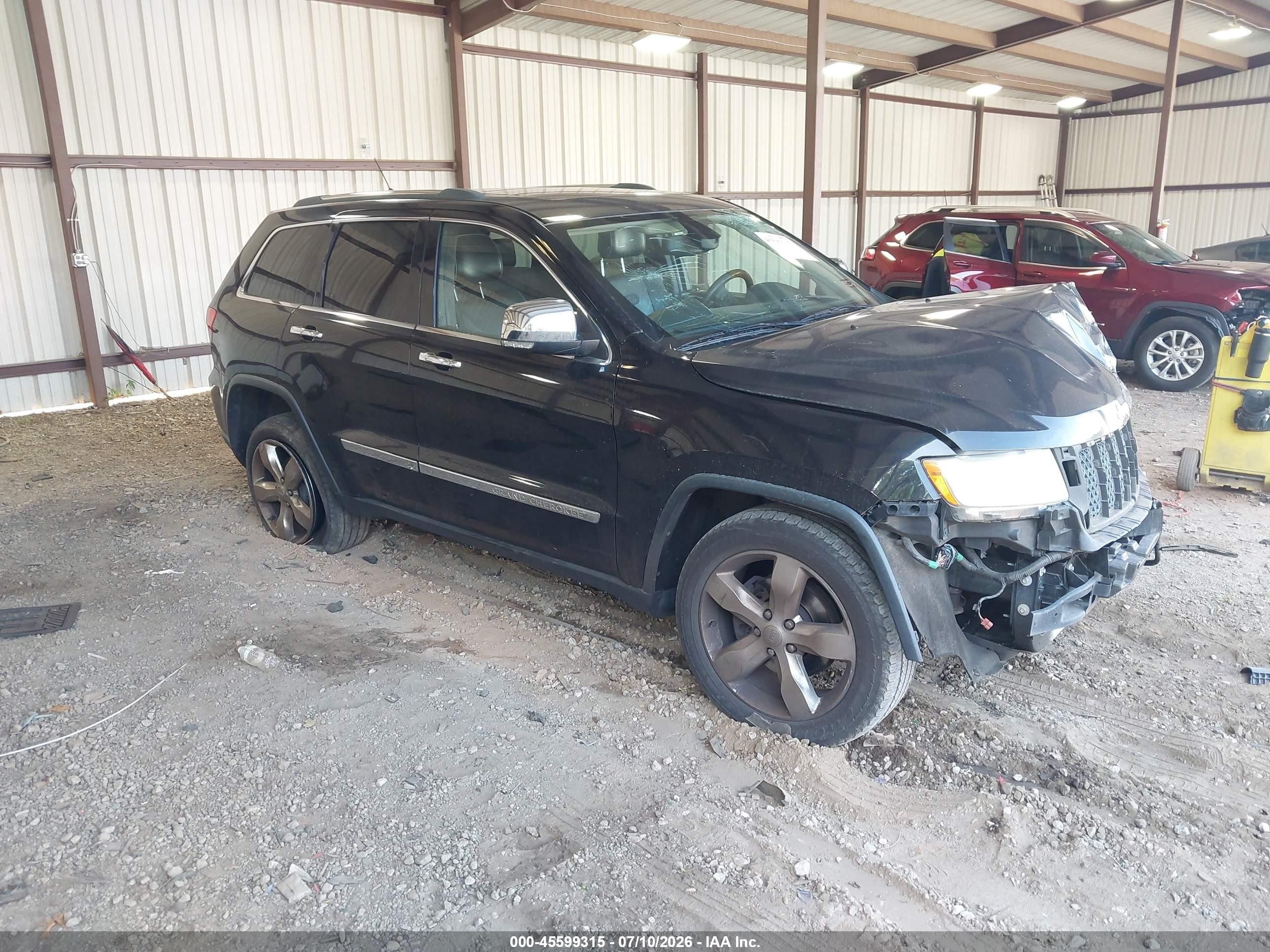 2013 Jeep Grand Cherokee Overland Black vin: 1C4RJECG8DC526343