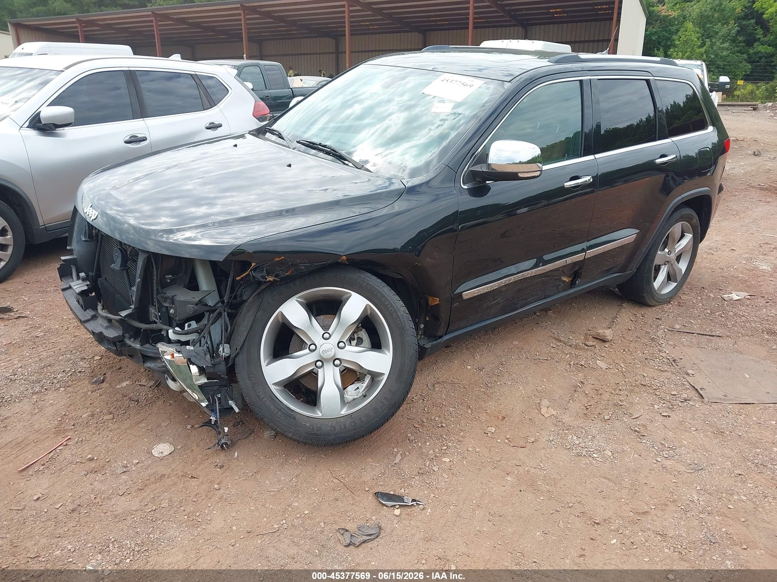 2013 Jeep Grand Cherokee Overland Black vin: 1C4RJECG8DC588857