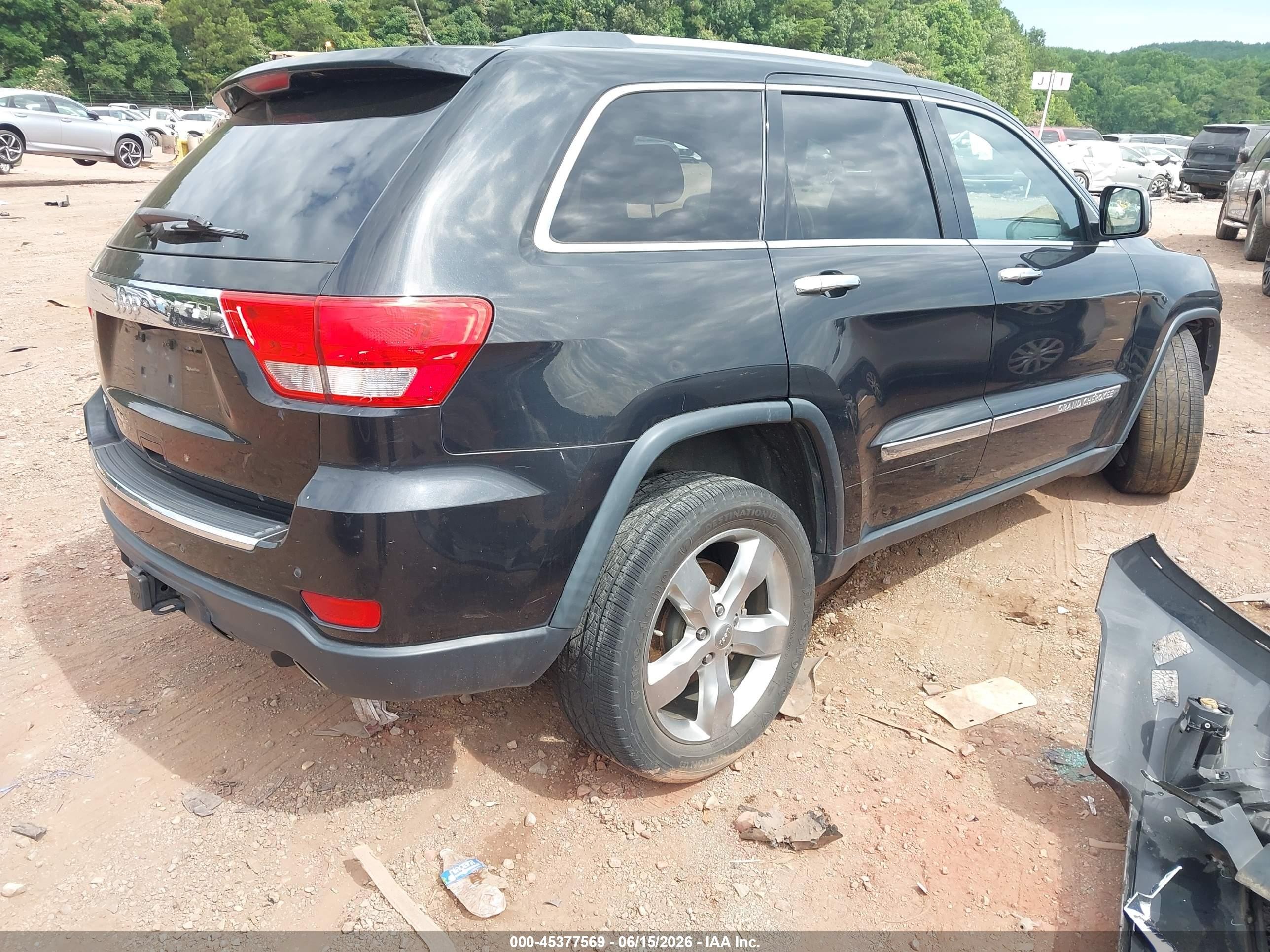 2013 Jeep Grand Cherokee Overland Black vin: 1C4RJECG8DC588857