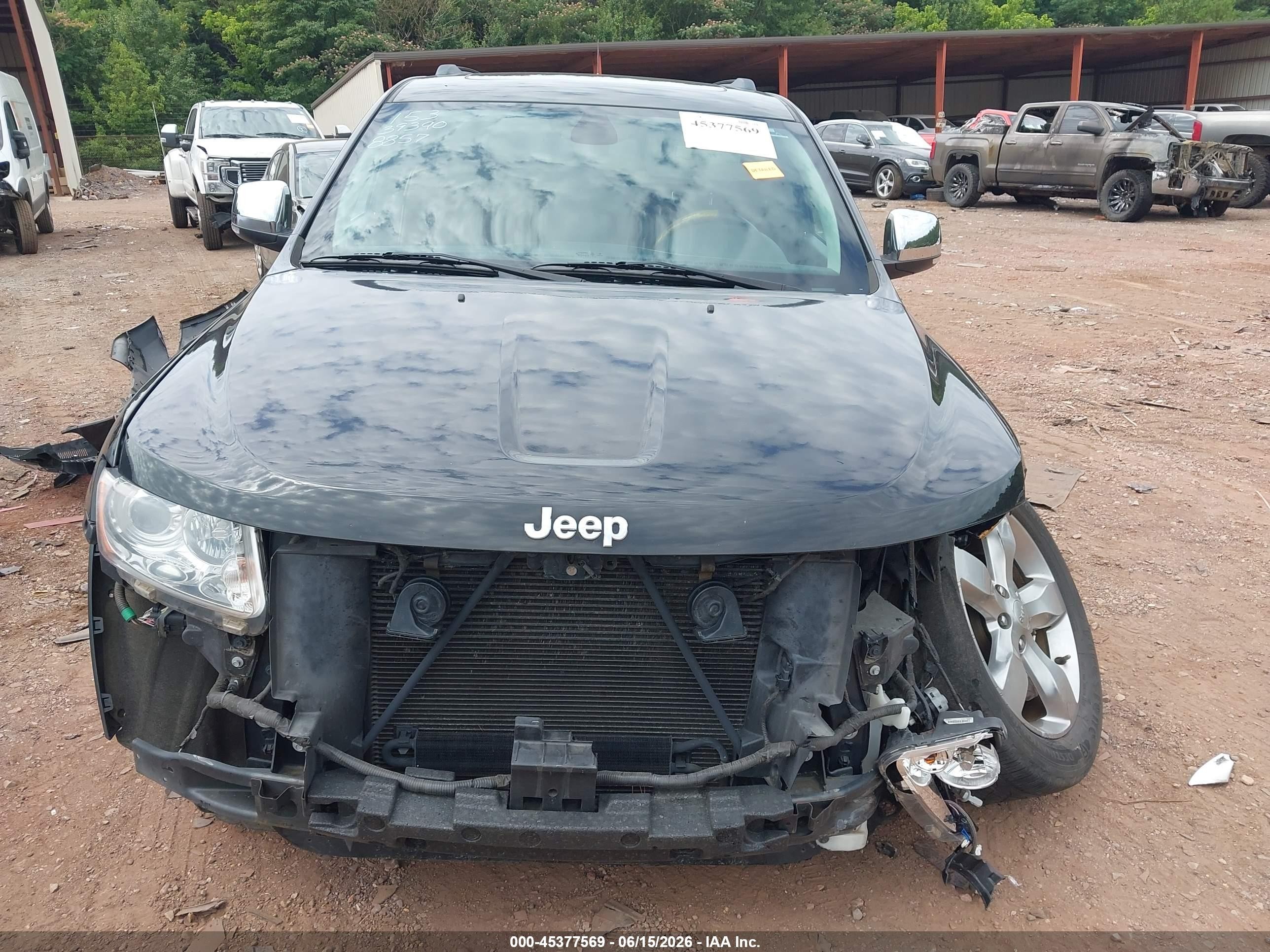 2013 Jeep Grand Cherokee Overland Black vin: 1C4RJECG8DC588857