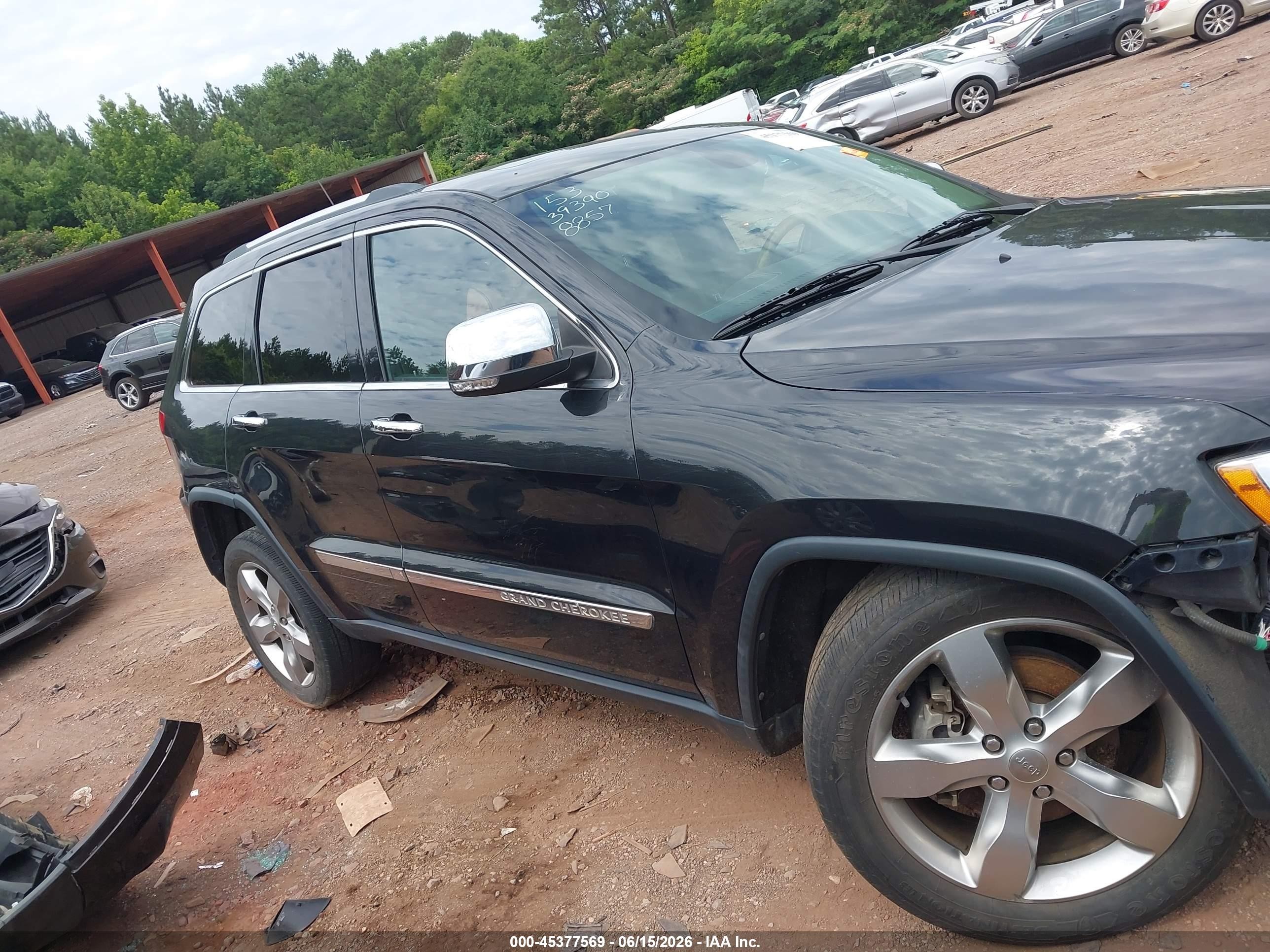 2013 Jeep Grand Cherokee Overland Black vin: 1C4RJECG8DC588857
