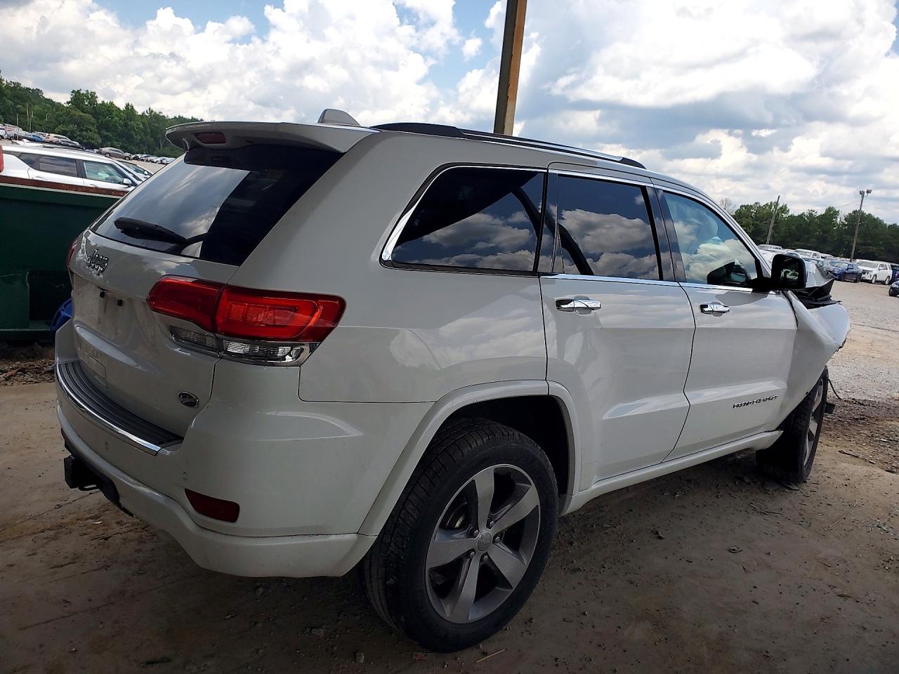 2014 Jeep Grand Cherokee Overland White vin: 1C4RJECG9EC542956