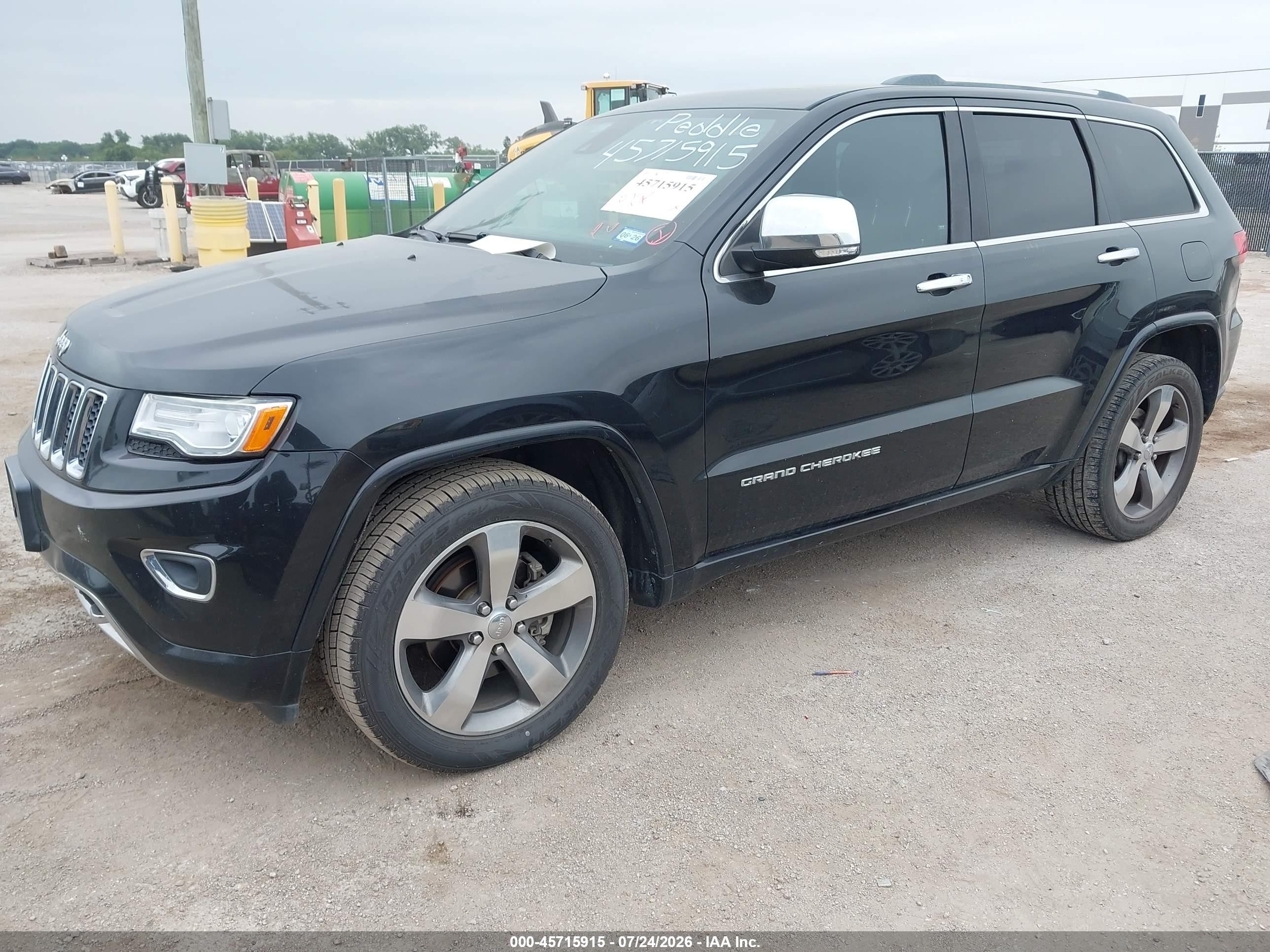 2015 Jeep Grand Cherokee Overland Черный vin: 1C4RJECG9FC681373