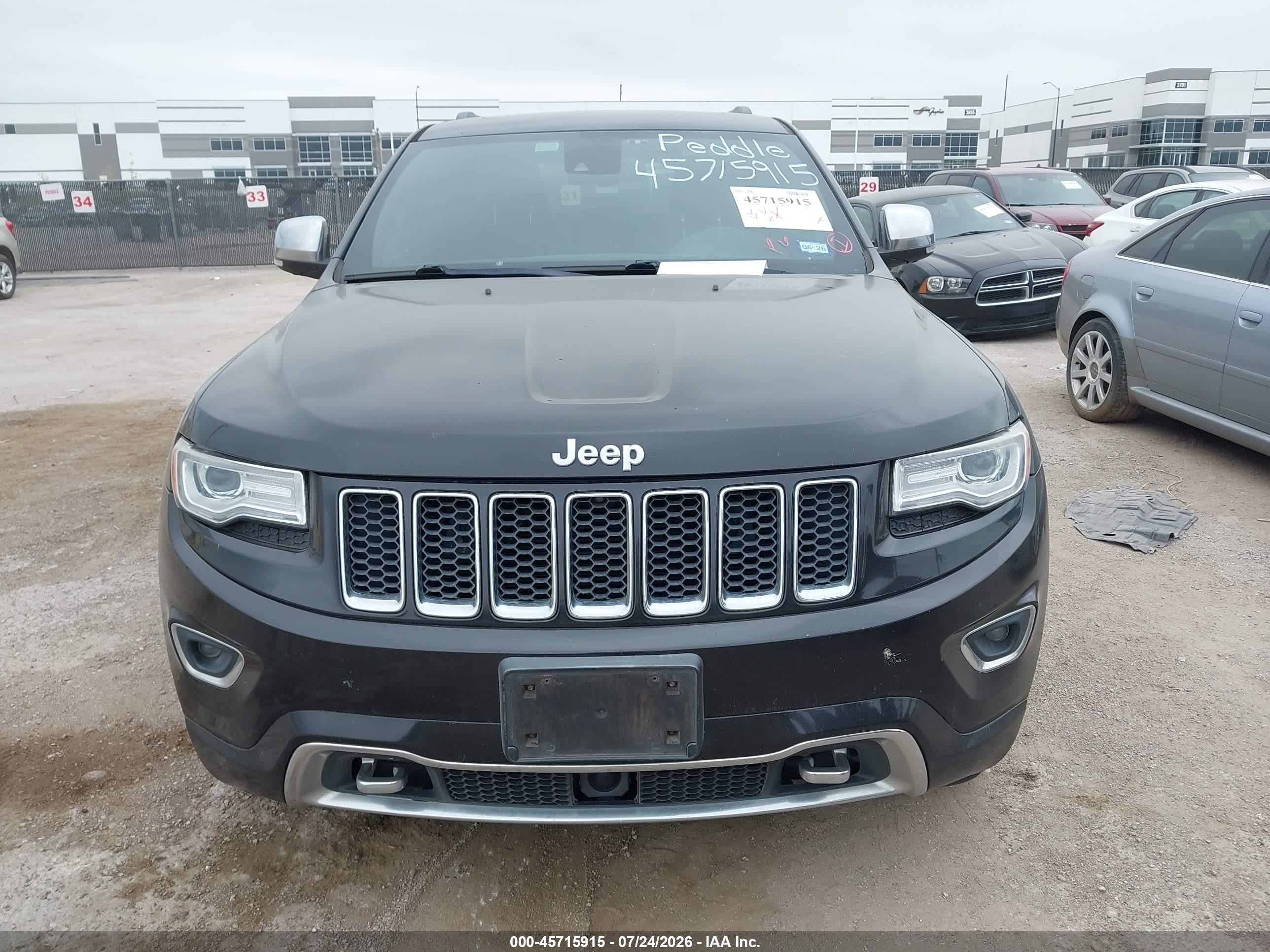 2015 Jeep Grand Cherokee Overland Черный vin: 1C4RJECG9FC681373