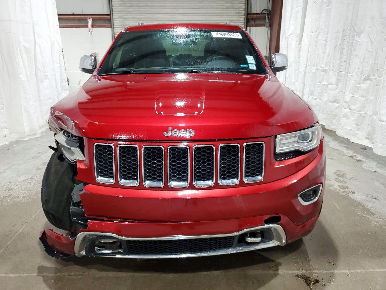 2014 Jeep Grand Cherokee Overland Red vin: 1C4RJECGXEC198859