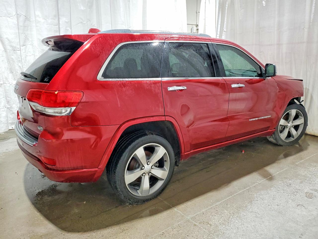 2014 Jeep Grand Cherokee Overland Red vin: 1C4RJECGXEC198859