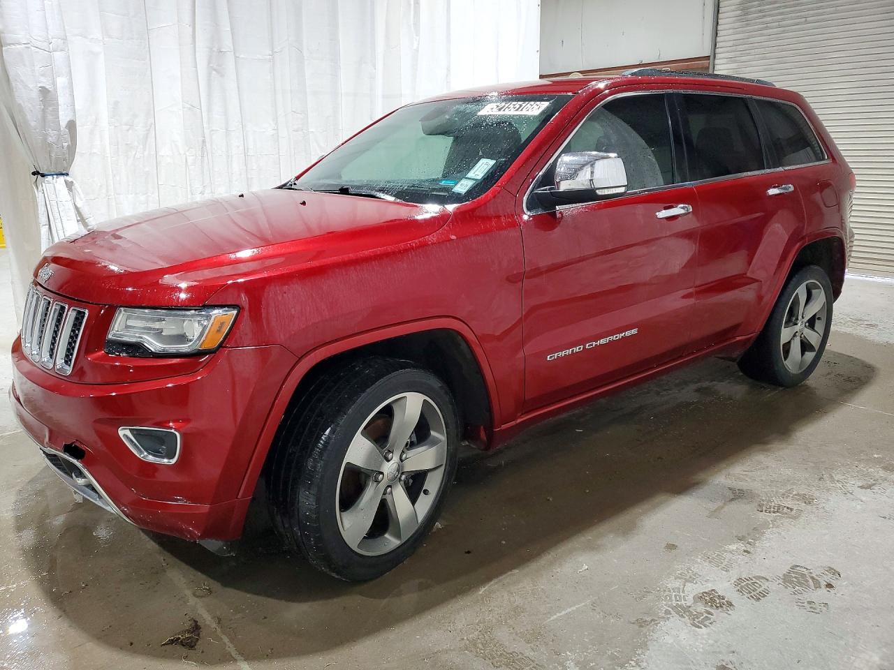 2014 Jeep Grand Cherokee Overland Red vin: 1C4RJECGXEC198859