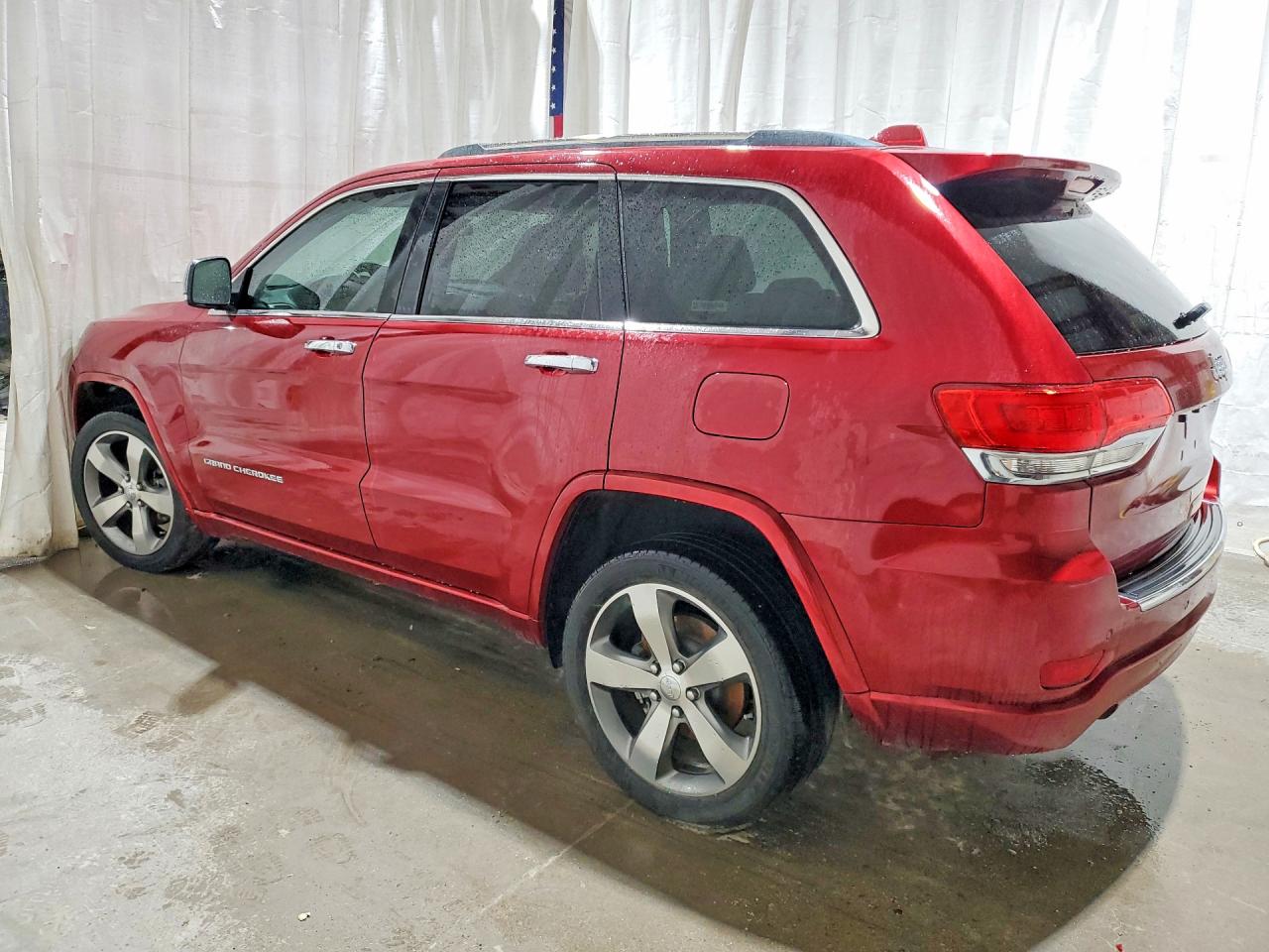 2014 Jeep Grand Cherokee Overland Red vin: 1C4RJECGXEC198859