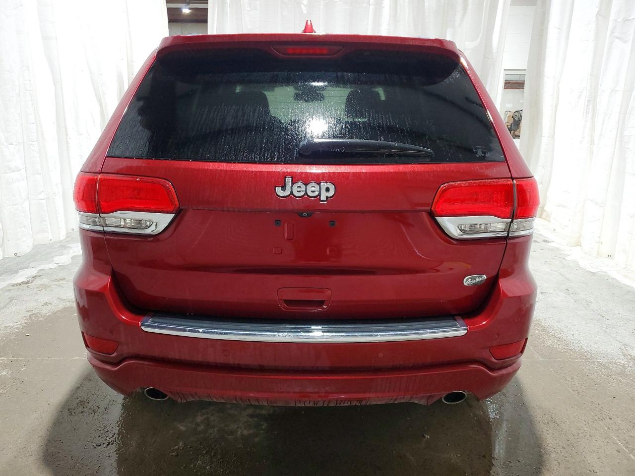 2014 Jeep Grand Cherokee Overland Red vin: 1C4RJECGXEC198859