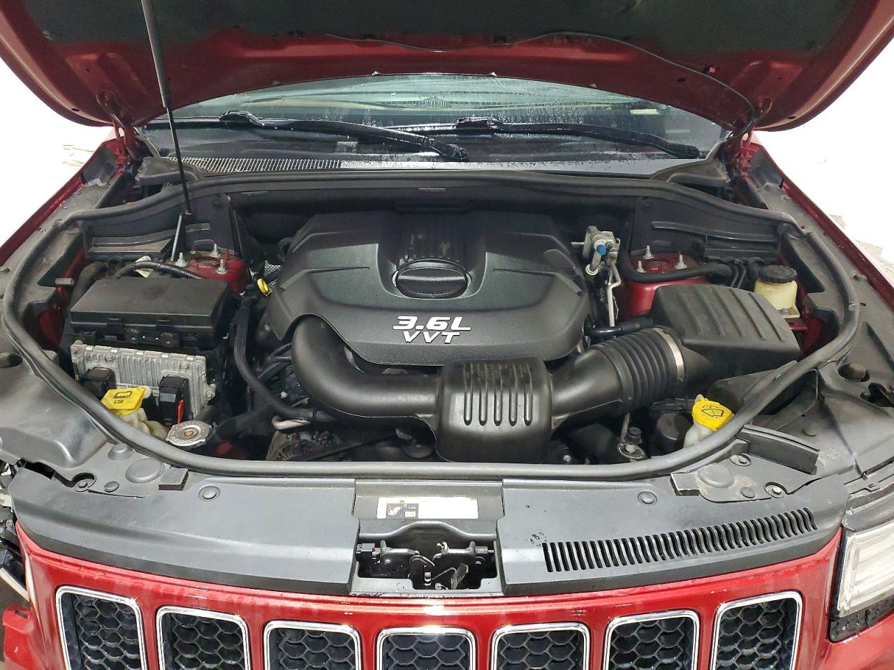 2014 Jeep Grand Cherokee Overland Red vin: 1C4RJECGXEC198859