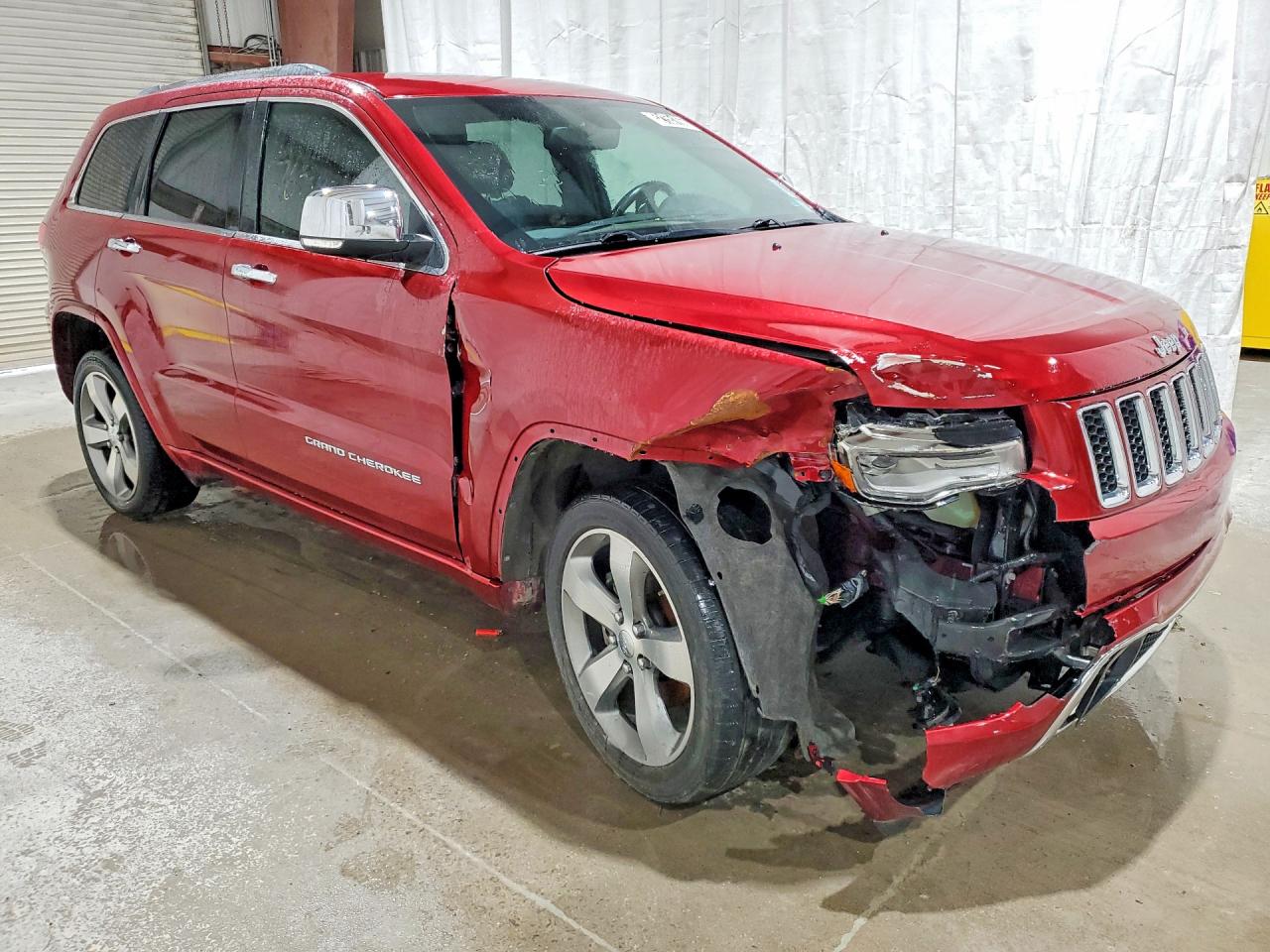 2014 Jeep Grand Cherokee Overland Red vin: 1C4RJECGXEC198859