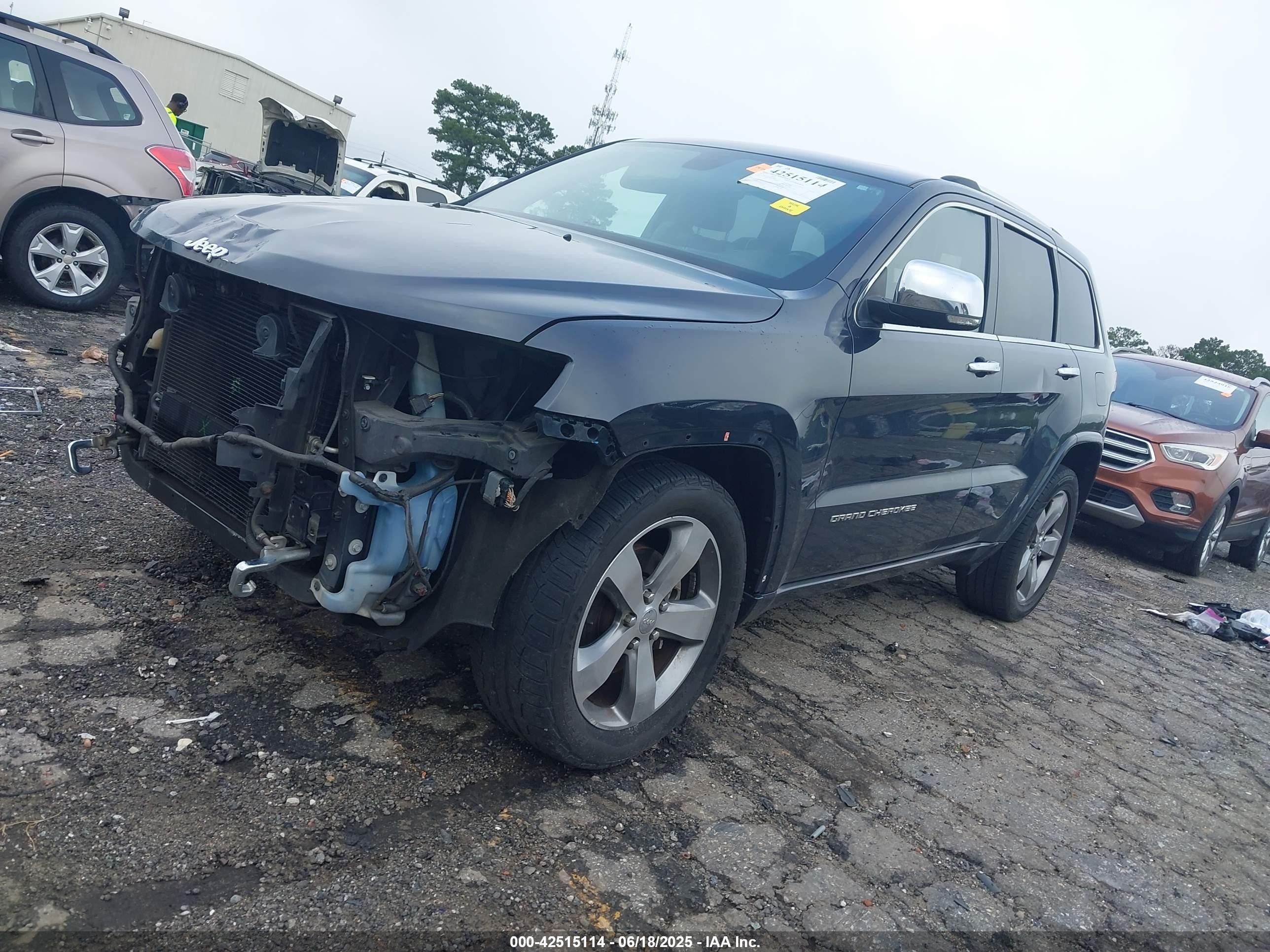 2014 Jeep Grand Cherokee Overland Dark Blue vin: 1C4RJECGXEC198862