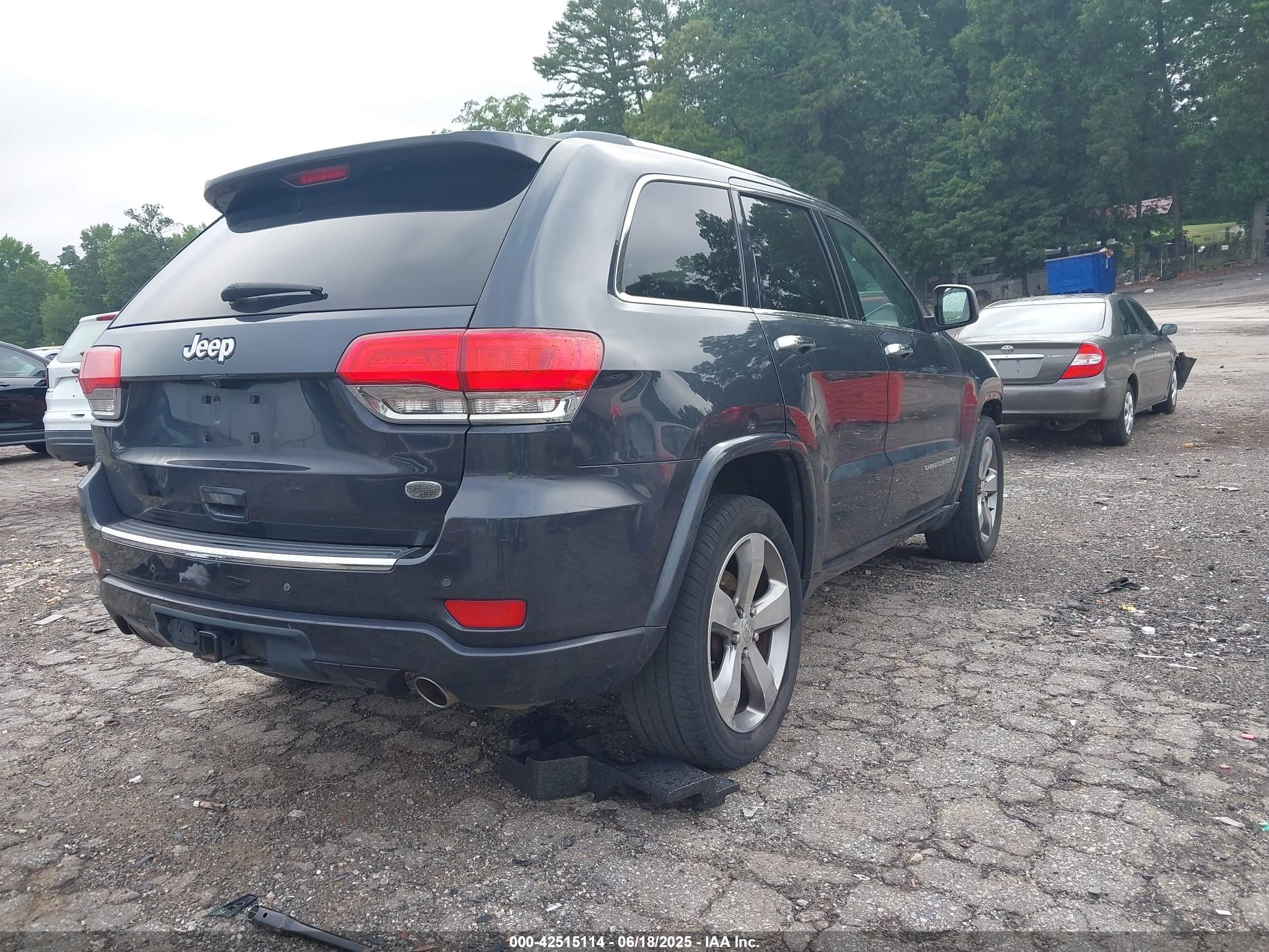 2014 Jeep Grand Cherokee Overland Dark Blue vin: 1C4RJECGXEC198862