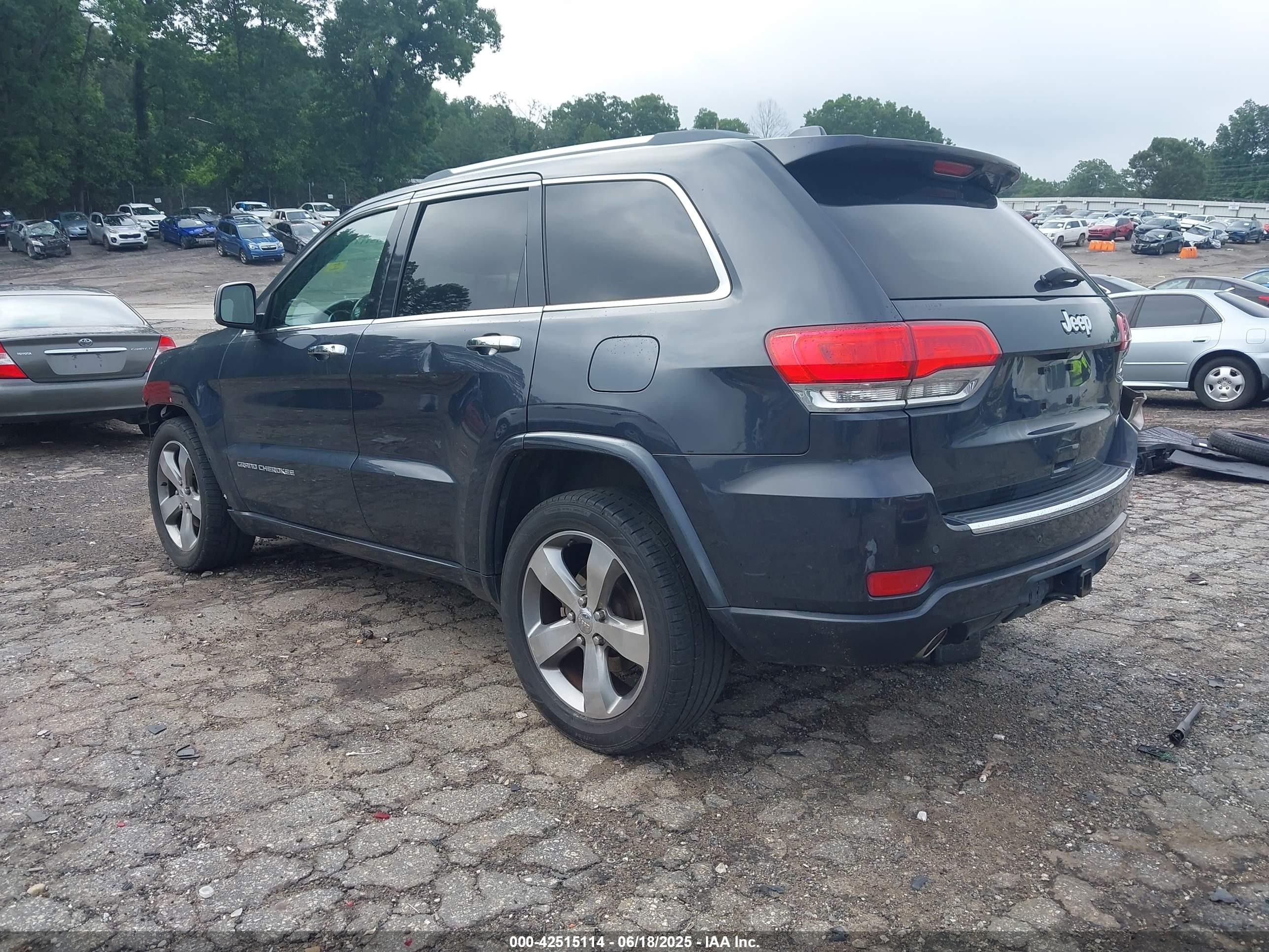 2014 Jeep Grand Cherokee Overland Dark Blue vin: 1C4RJECGXEC198862