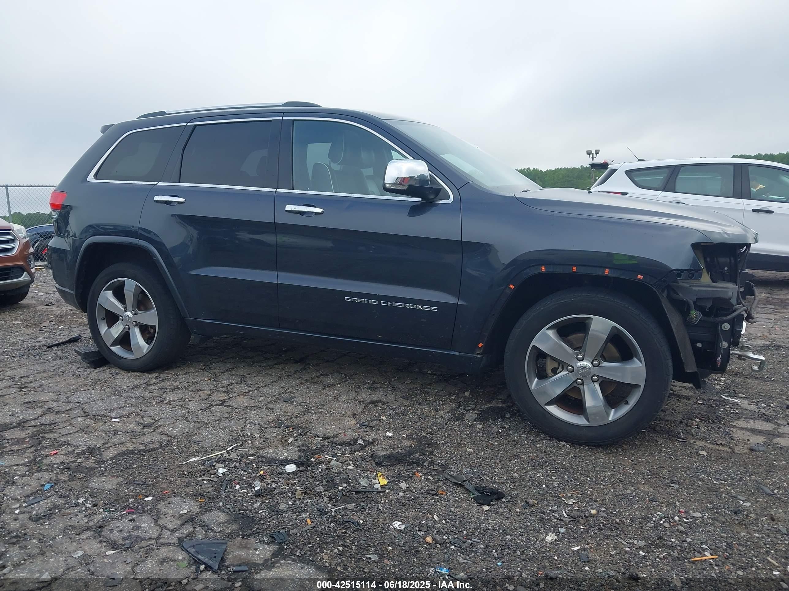 2014 Jeep Grand Cherokee Overland Dark Blue vin: 1C4RJECGXEC198862