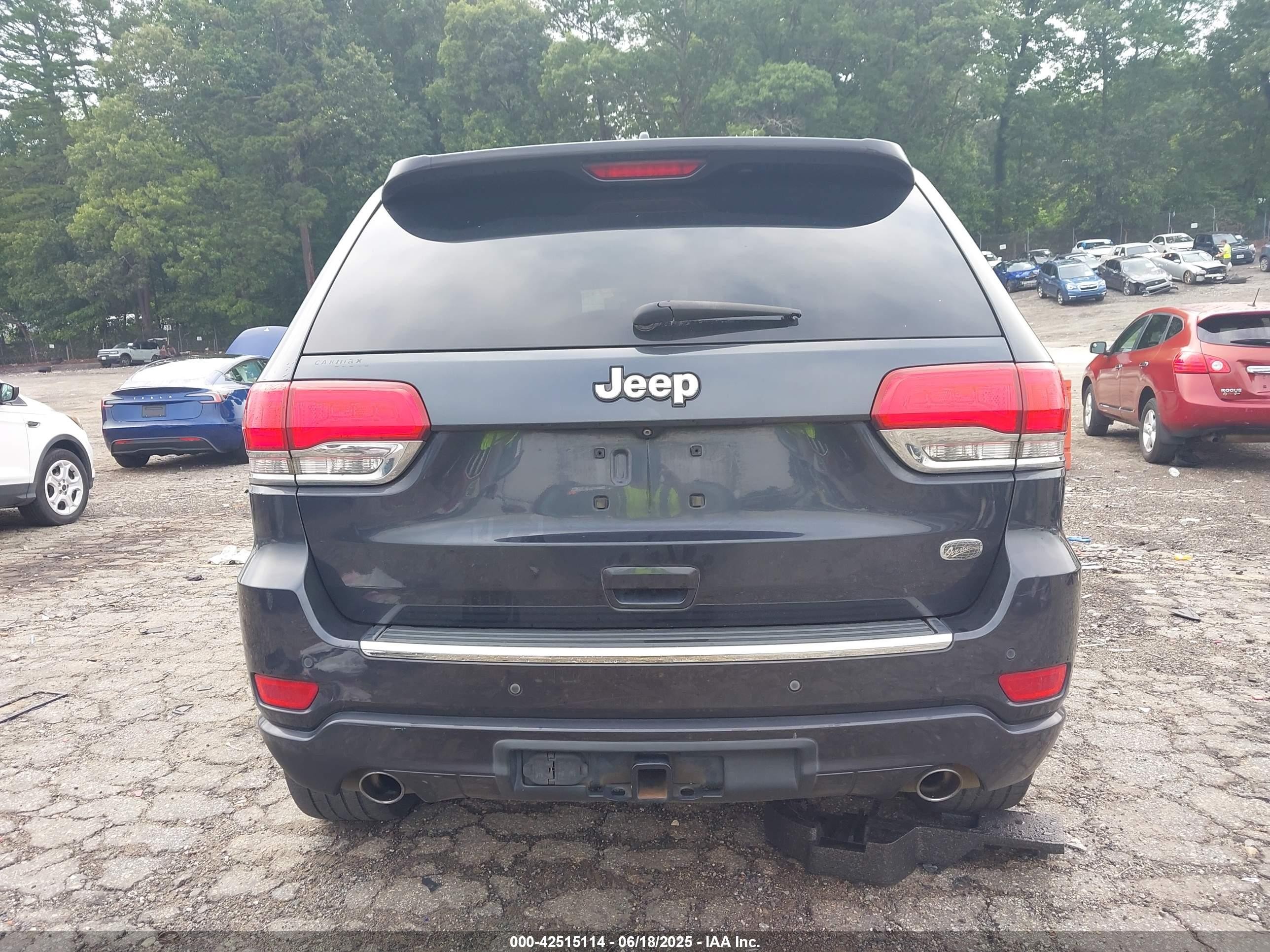 2014 Jeep Grand Cherokee Overland Dark Blue vin: 1C4RJECGXEC198862