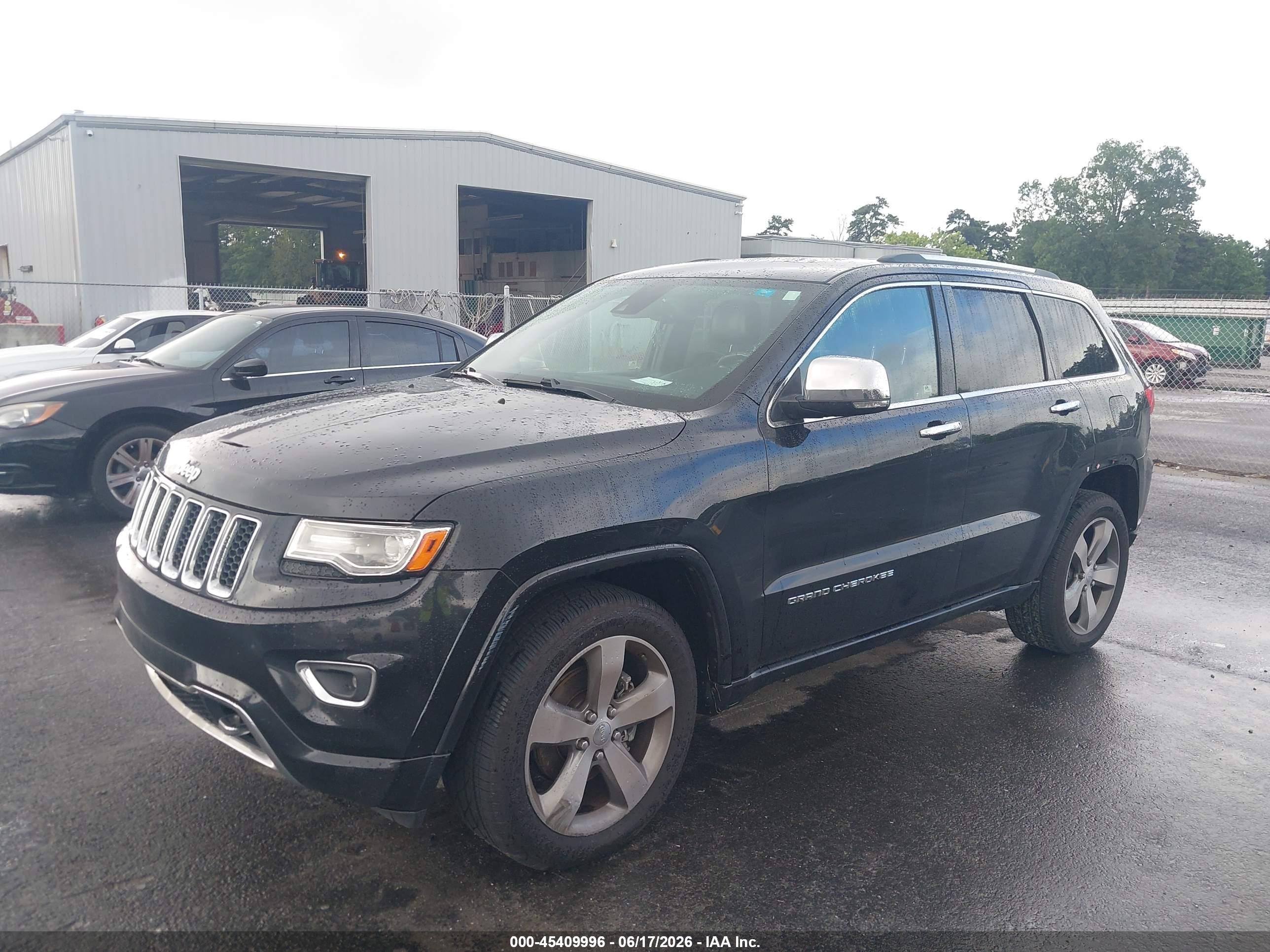 2014 Jeep Grand Cherokee Overland Black vin: 1C4RJECGXEC433650