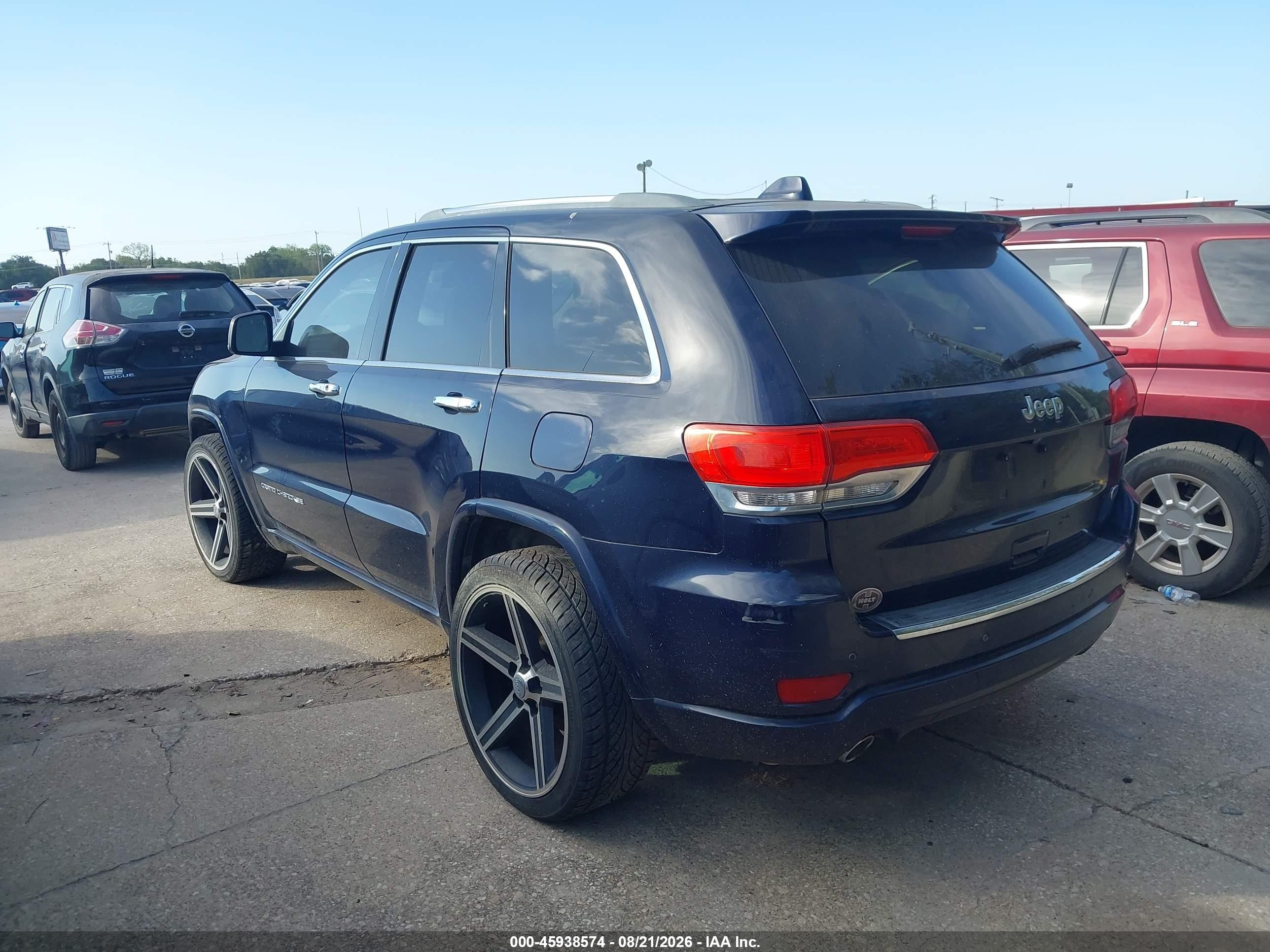 2015 Jeep Grand Cherokee Overland Blue vin: 1C4RJECGXFC669510