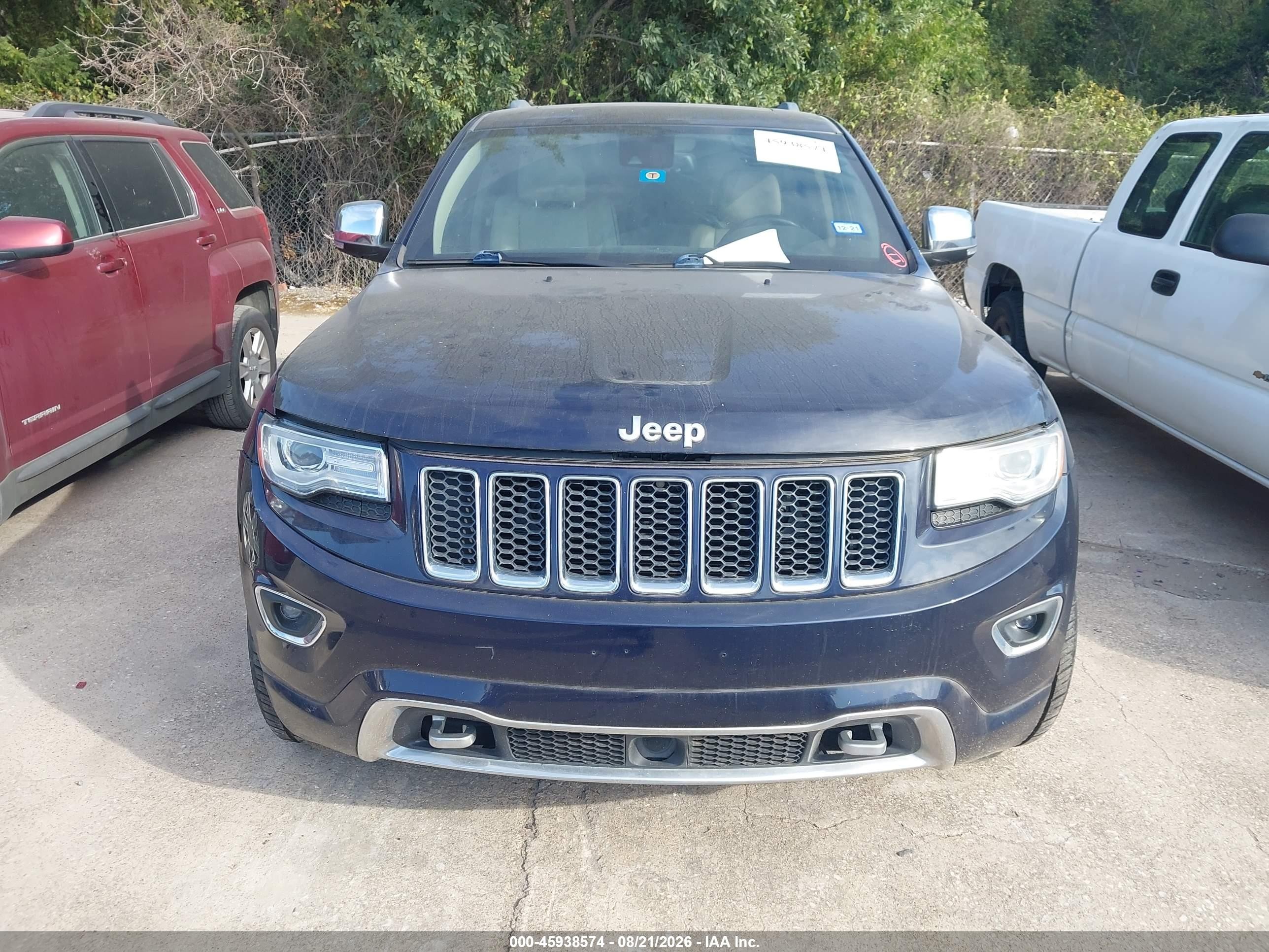 2015 Jeep Grand Cherokee Overland Blue vin: 1C4RJECGXFC669510