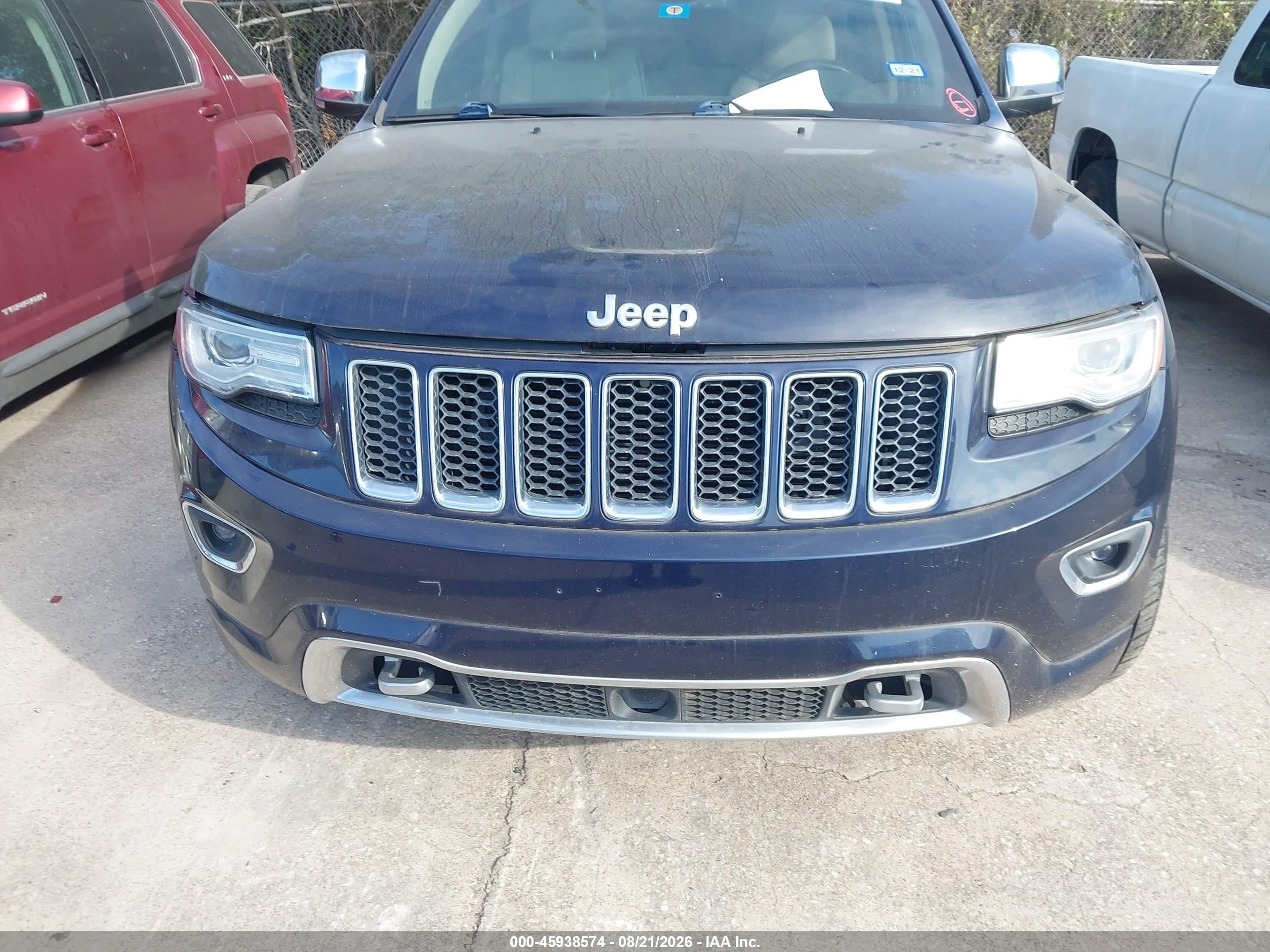 2015 Jeep Grand Cherokee Overland Blue vin: 1C4RJECGXFC669510