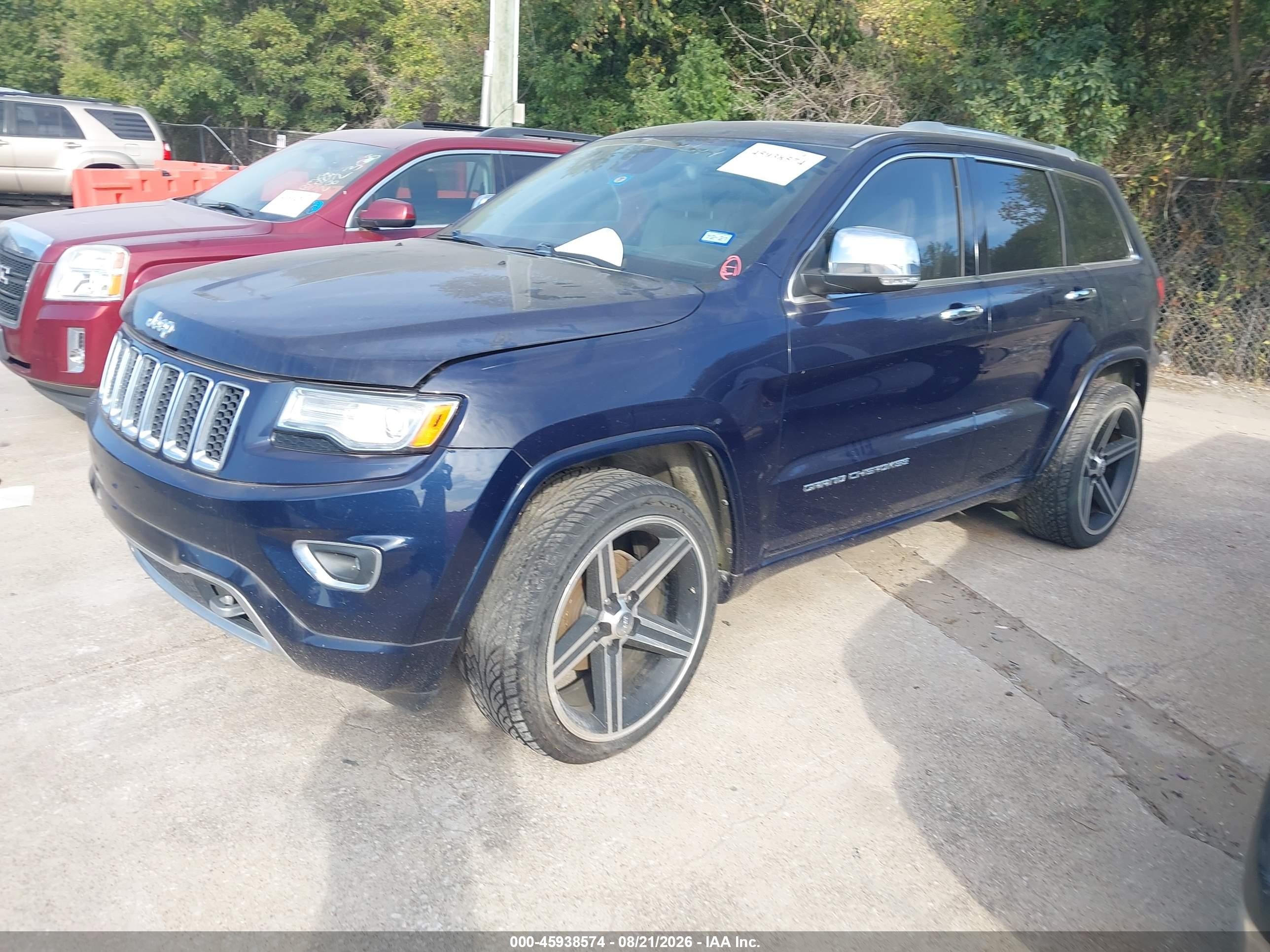 2015 Jeep Grand Cherokee Overland Blue vin: 1C4RJECGXFC669510