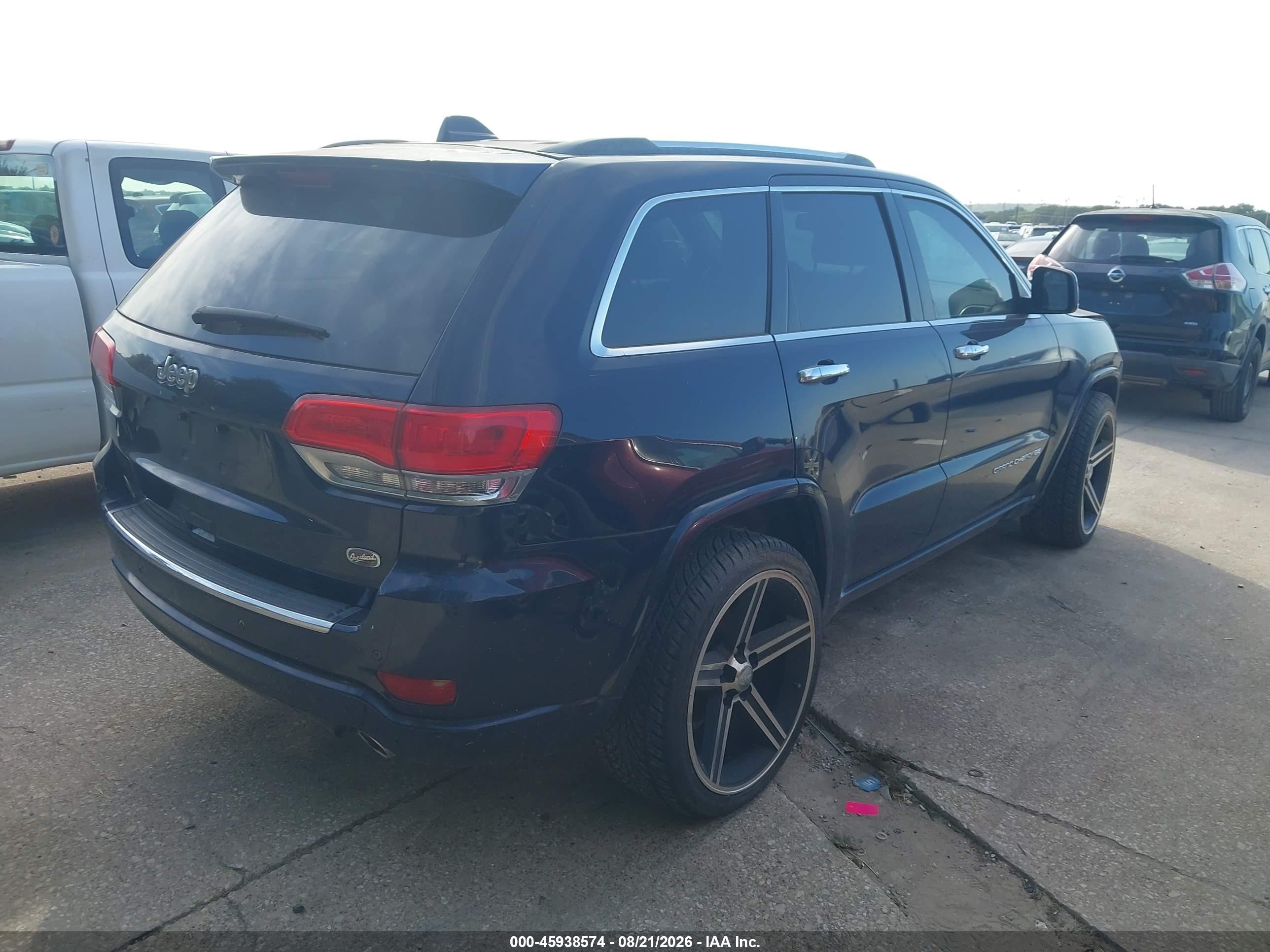 2015 Jeep Grand Cherokee Overland Blue vin: 1C4RJECGXFC669510