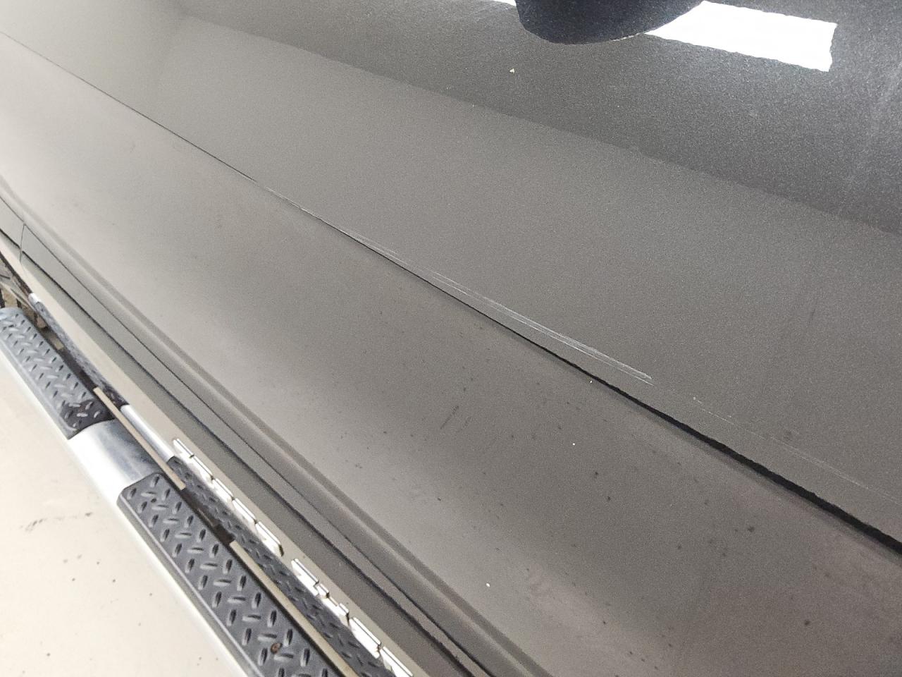 2015 Jeep Grand Cherokee Overland Black vin: 1C4RJECGXFC920333 Damage: Right Front Door, Heavy Scratch, > 12 Inches