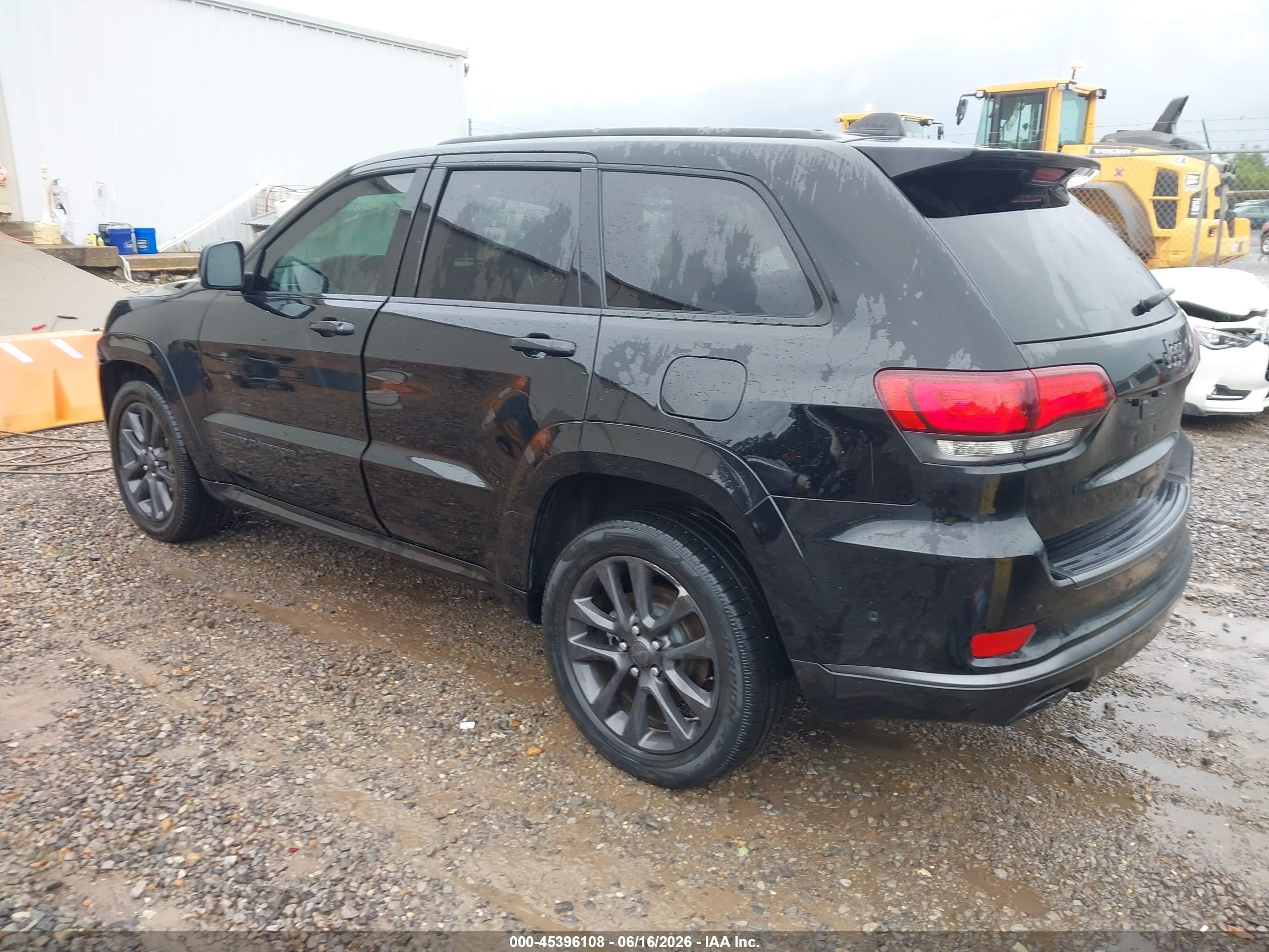 2018 Jeep Grand Cherokee High Altitude 4x2 Black vin: 1C4RJECGXJC380605