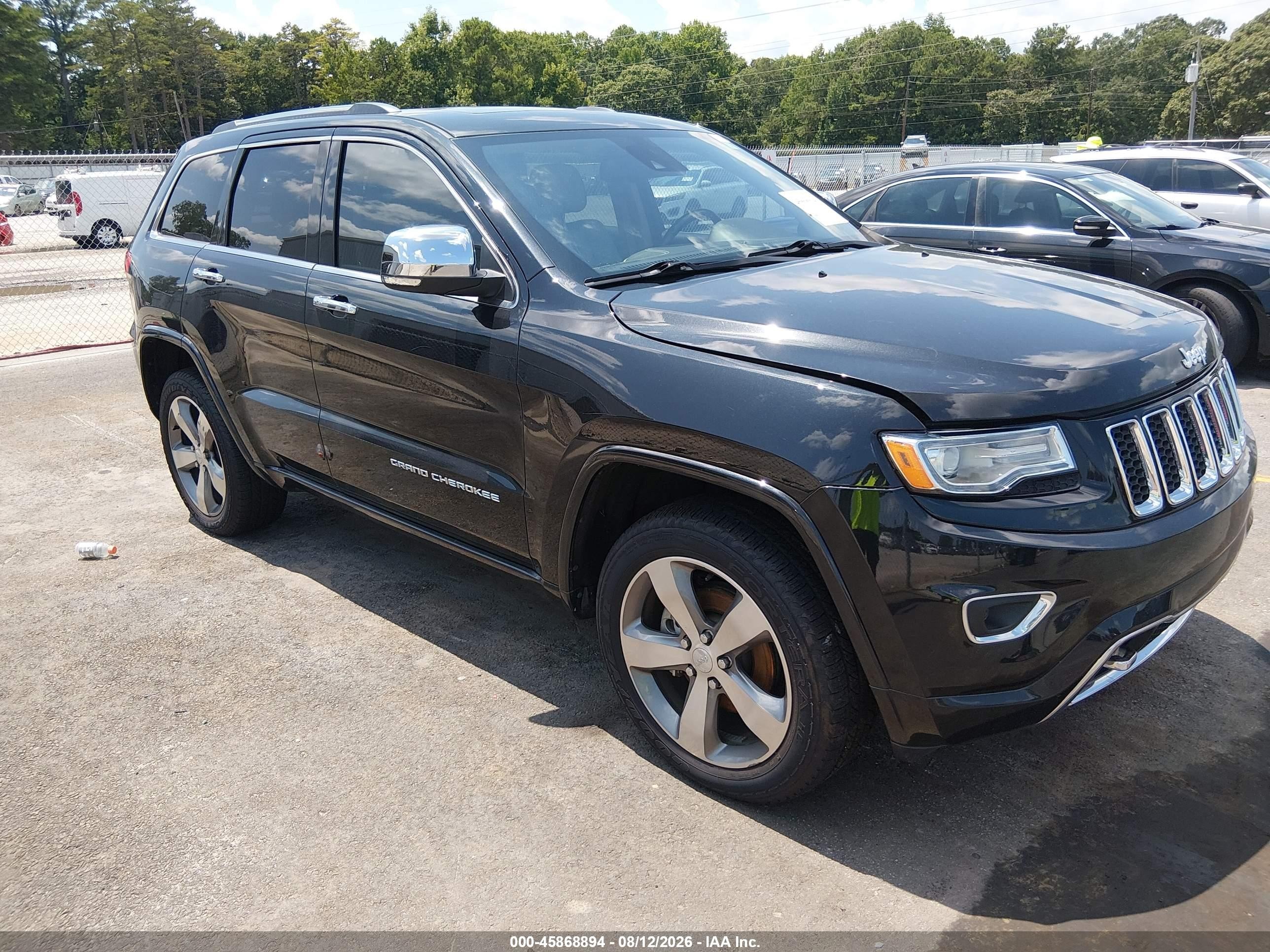 2015 Jeep Grand Cherokee Overland Black vin: 1C4RJECM1FC860559