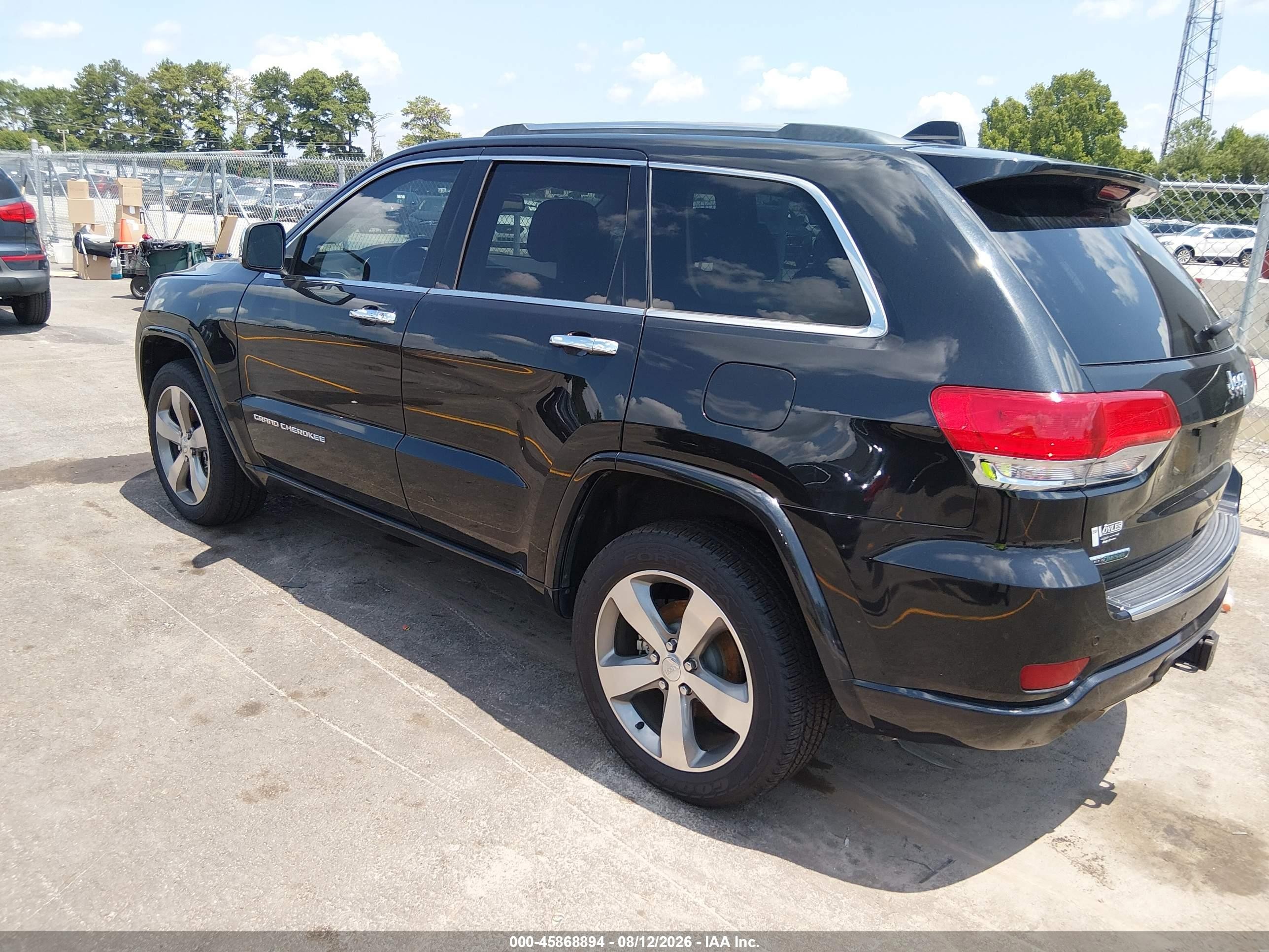2015 Jeep Grand Cherokee Overland Black vin: 1C4RJECM1FC860559