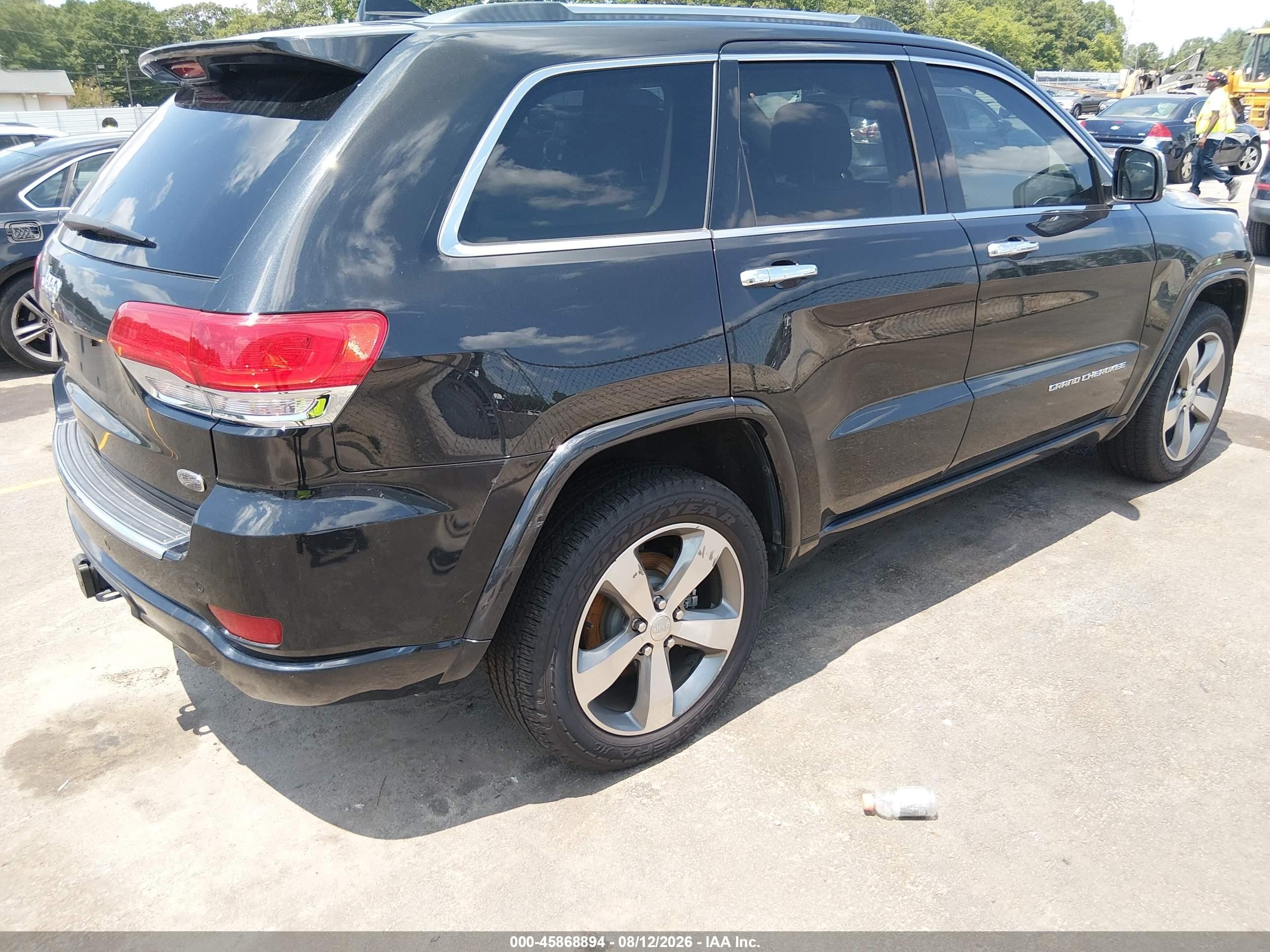 2015 Jeep Grand Cherokee Overland Black vin: 1C4RJECM1FC860559