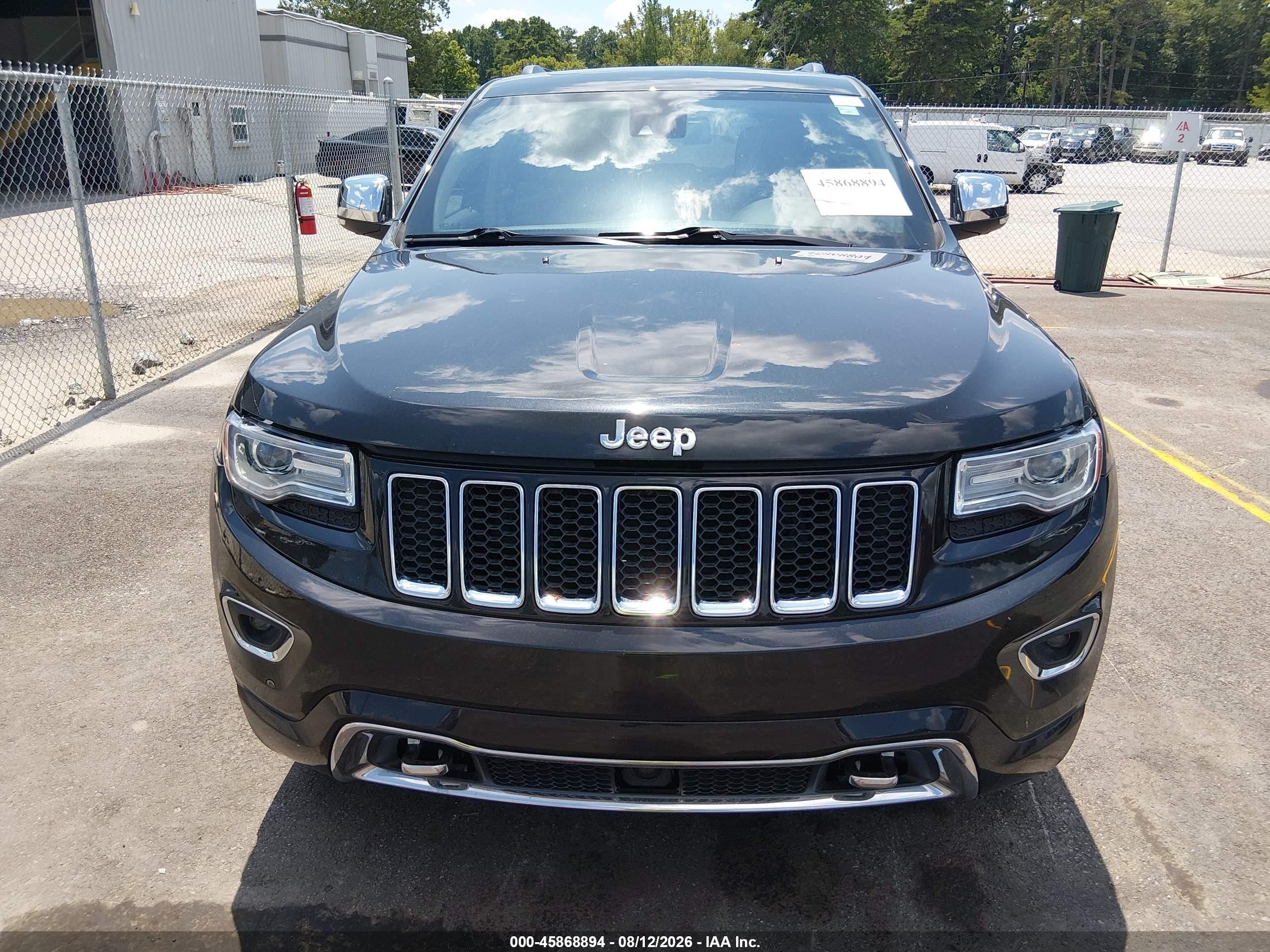 2015 Jeep Grand Cherokee Overland Black vin: 1C4RJECM1FC860559