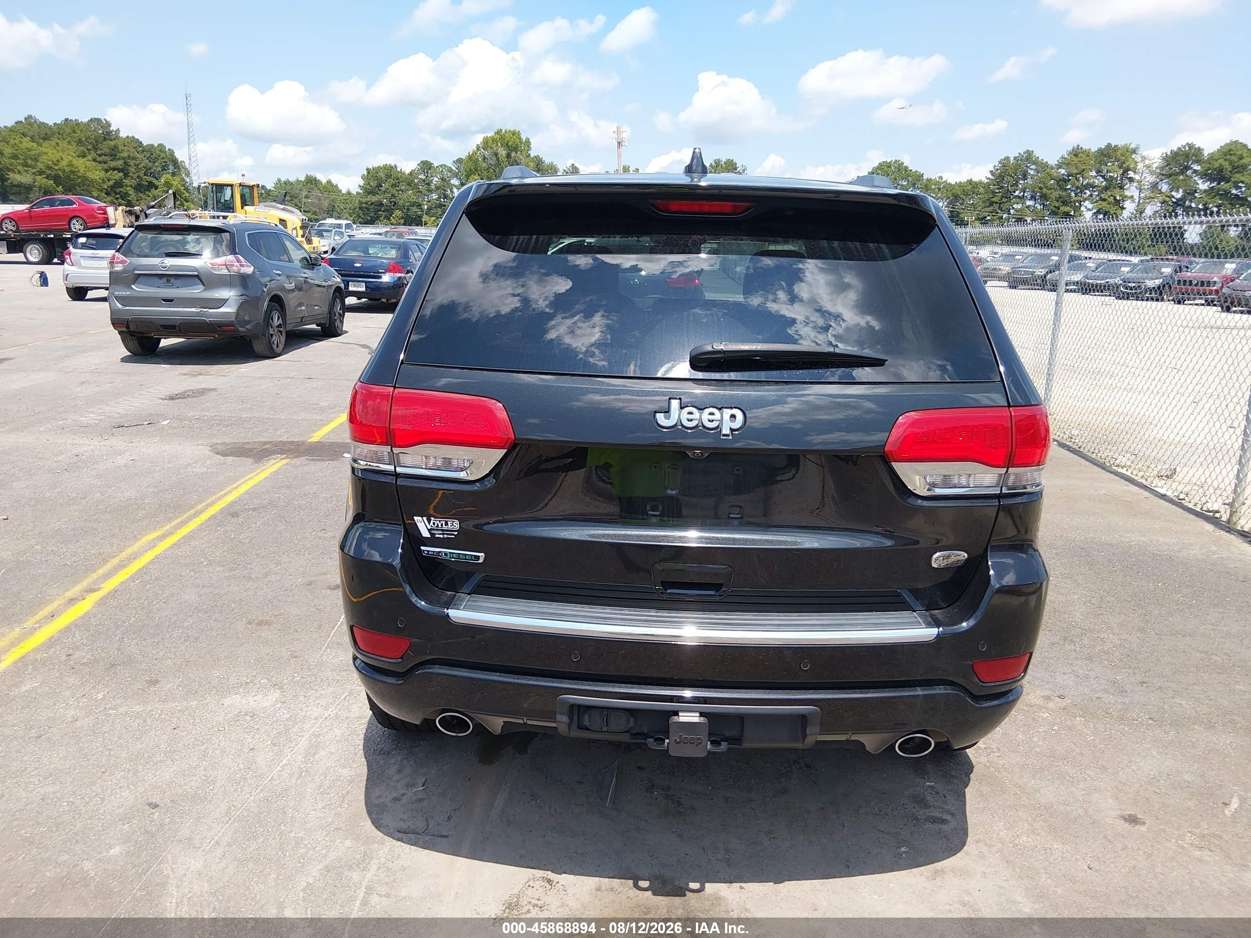 2015 Jeep Grand Cherokee Overland Black vin: 1C4RJECM1FC860559