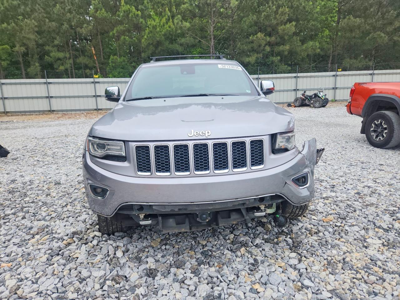 2014 Jeep Grand Cherokee Overland Silver vin: 1C4RJECM7EC532125