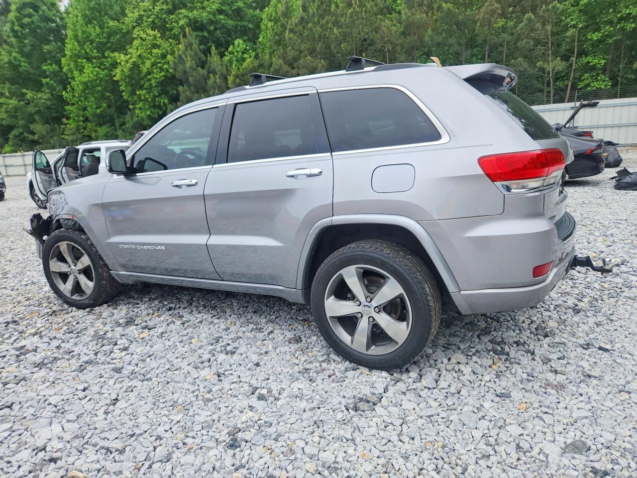2014 Jeep Grand Cherokee Overland Silver vin: 1C4RJECM7EC532125