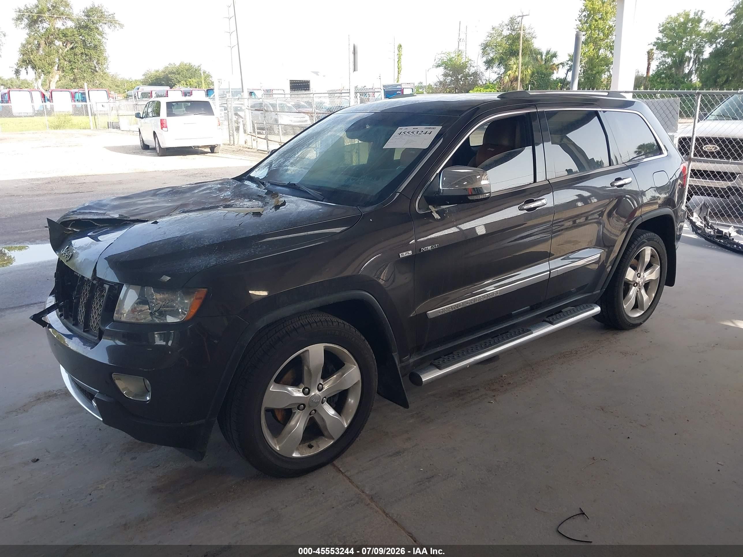 2012 Jeep Grand Cherokee Overland Gray vin: 1C4RJECT0CC235055