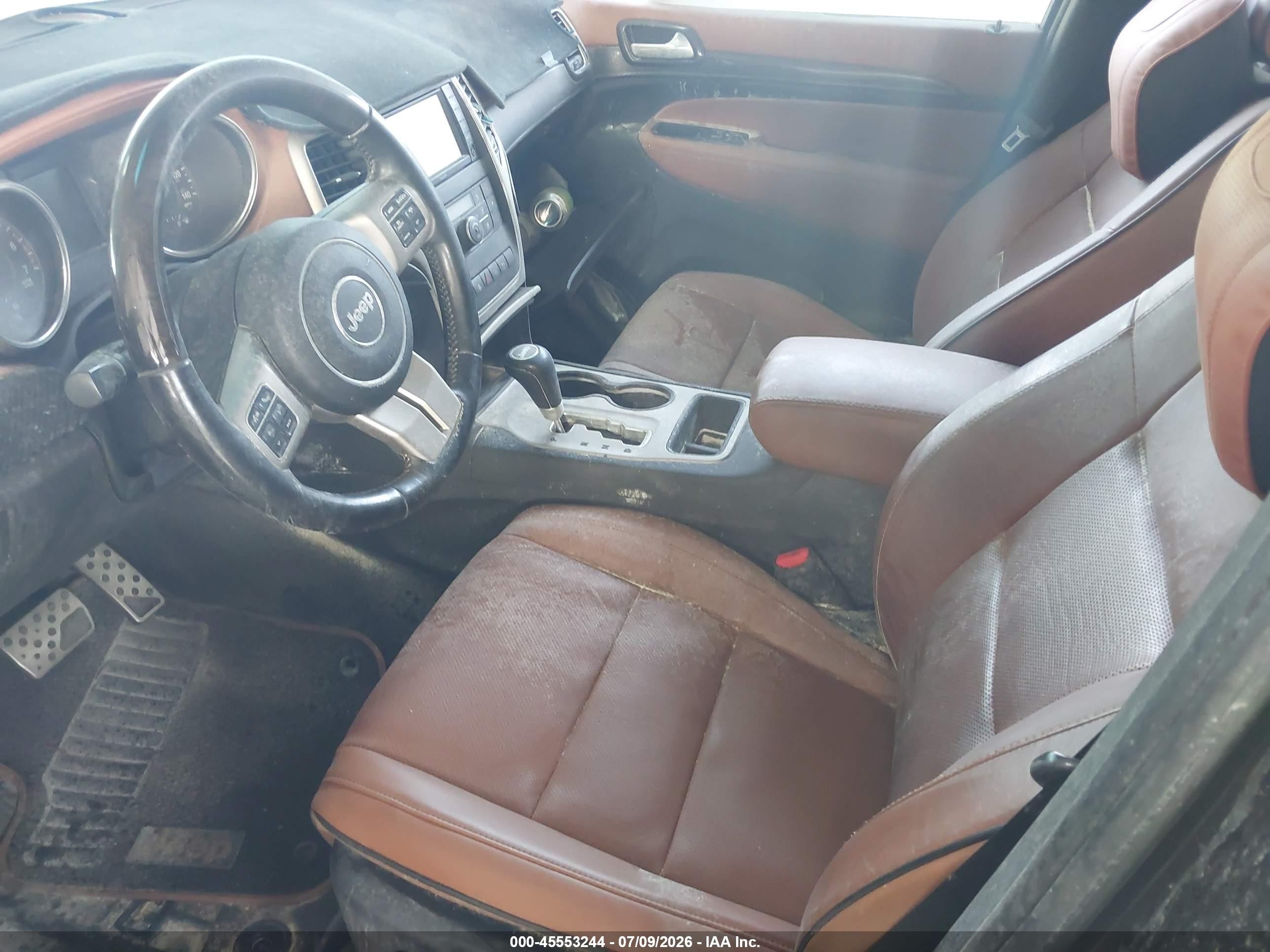 2012 Jeep Grand Cherokee Overland Gray vin: 1C4RJECT0CC235055