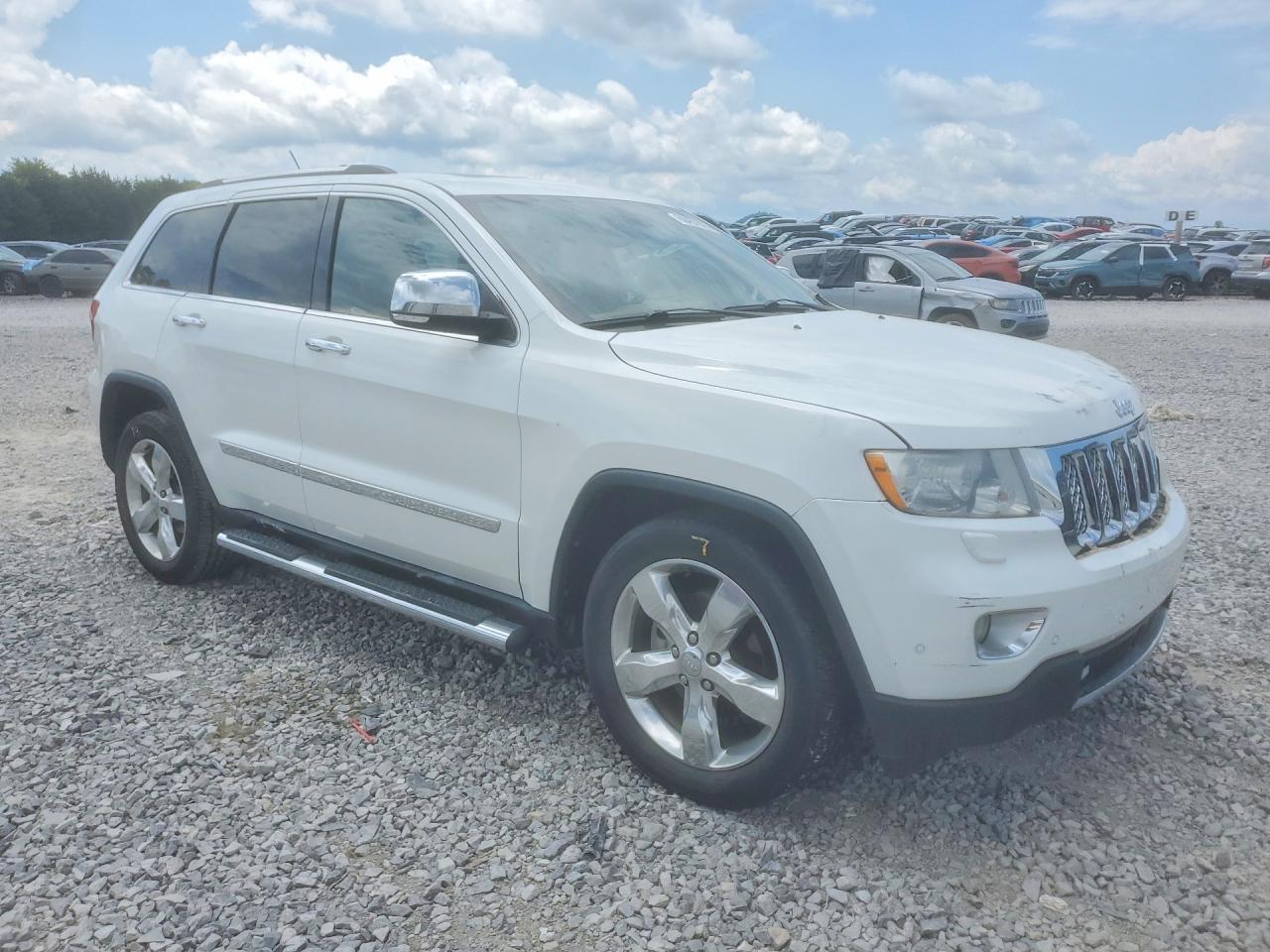 2013 Jeep Grand Cherokee Overland White vin: 1C4RJECT0DC596853