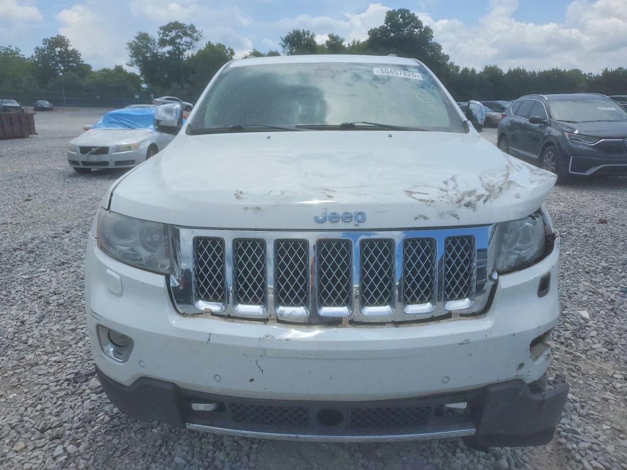 2013 Jeep Grand Cherokee Overland White vin: 1C4RJECT0DC596853