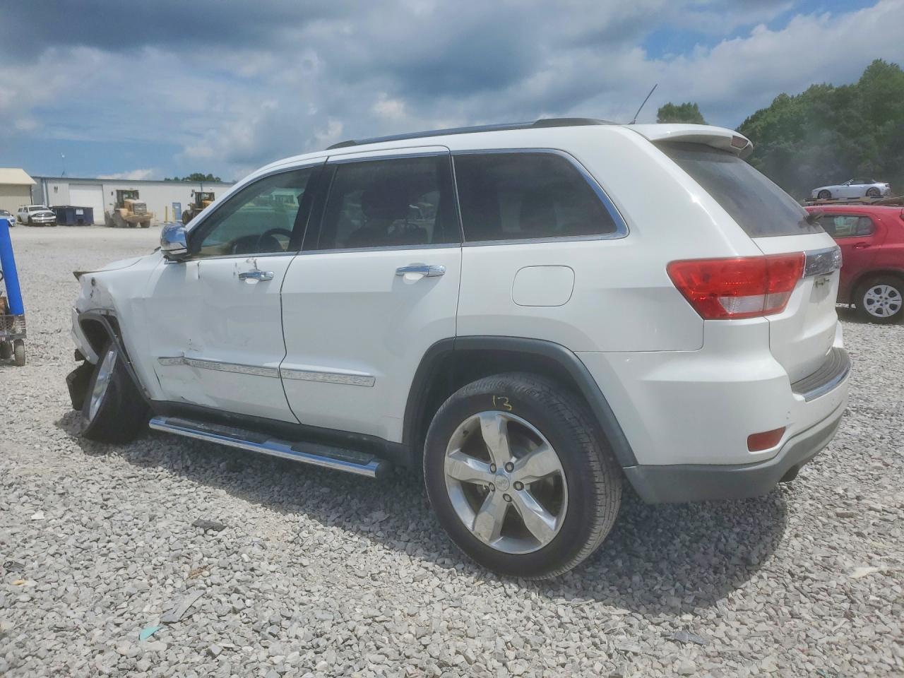 2013 Jeep Grand Cherokee Overland White vin: 1C4RJECT0DC596853