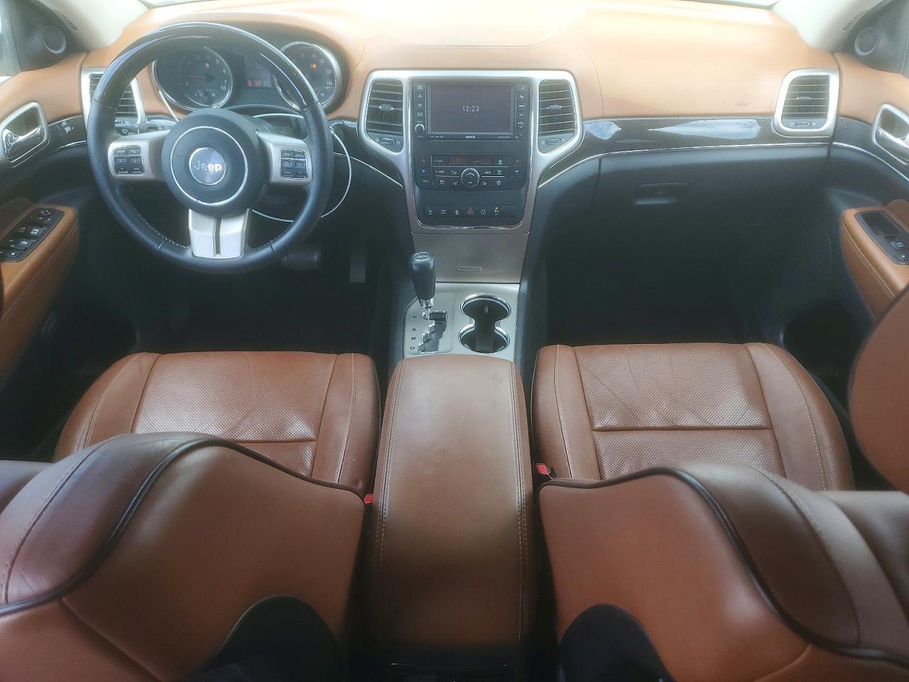 2013 Jeep Grand Cherokee Overland White vin: 1C4RJECT0DC596853