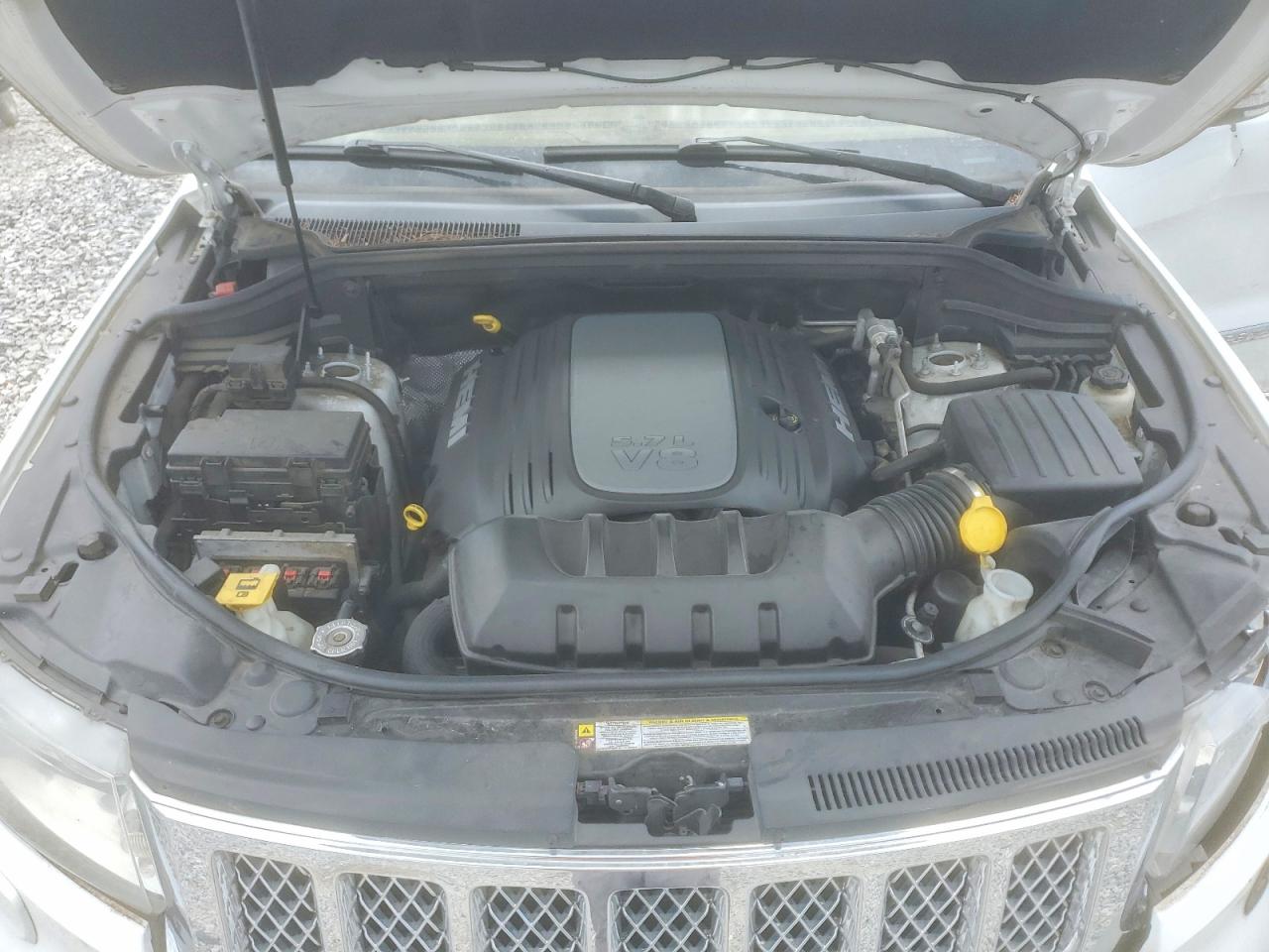 2013 Jeep Grand Cherokee Overland White vin: 1C4RJECT0DC596853