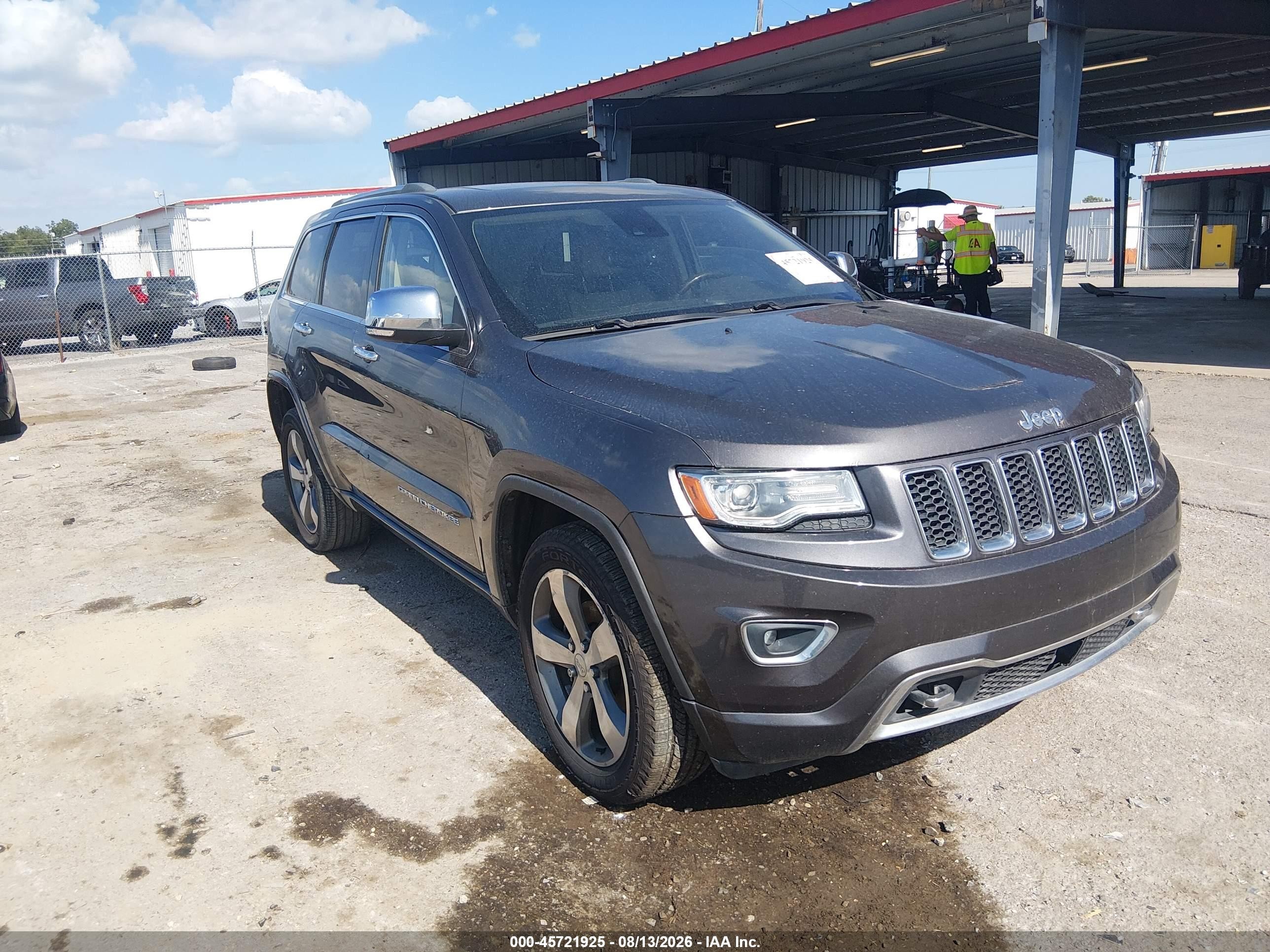 2014 Jeep Grand Cherokee Overland Серый vin: 1C4RJECT0EC442614