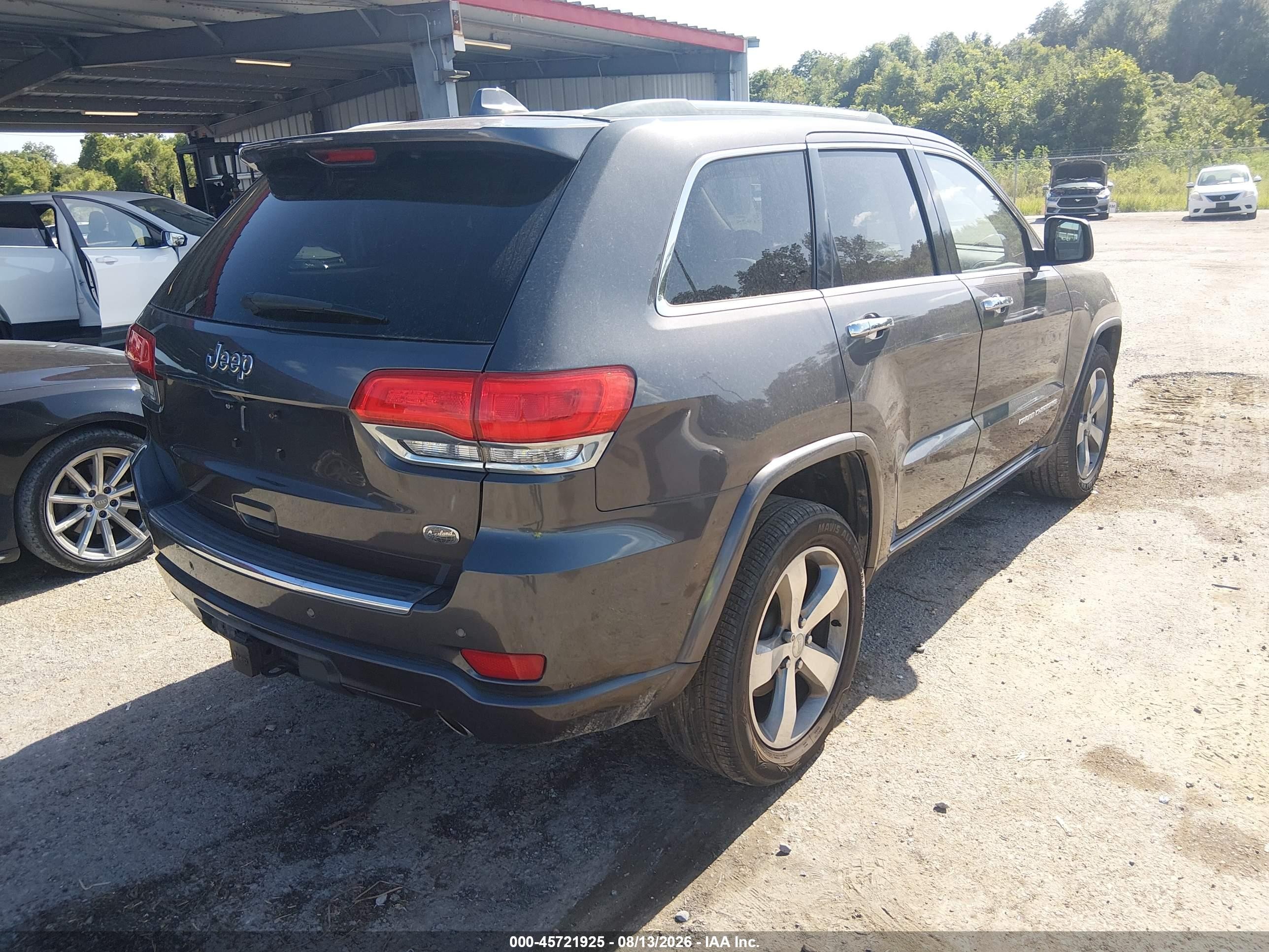 2014 Jeep Grand Cherokee Overland Gray vin: 1C4RJECT0EC442614