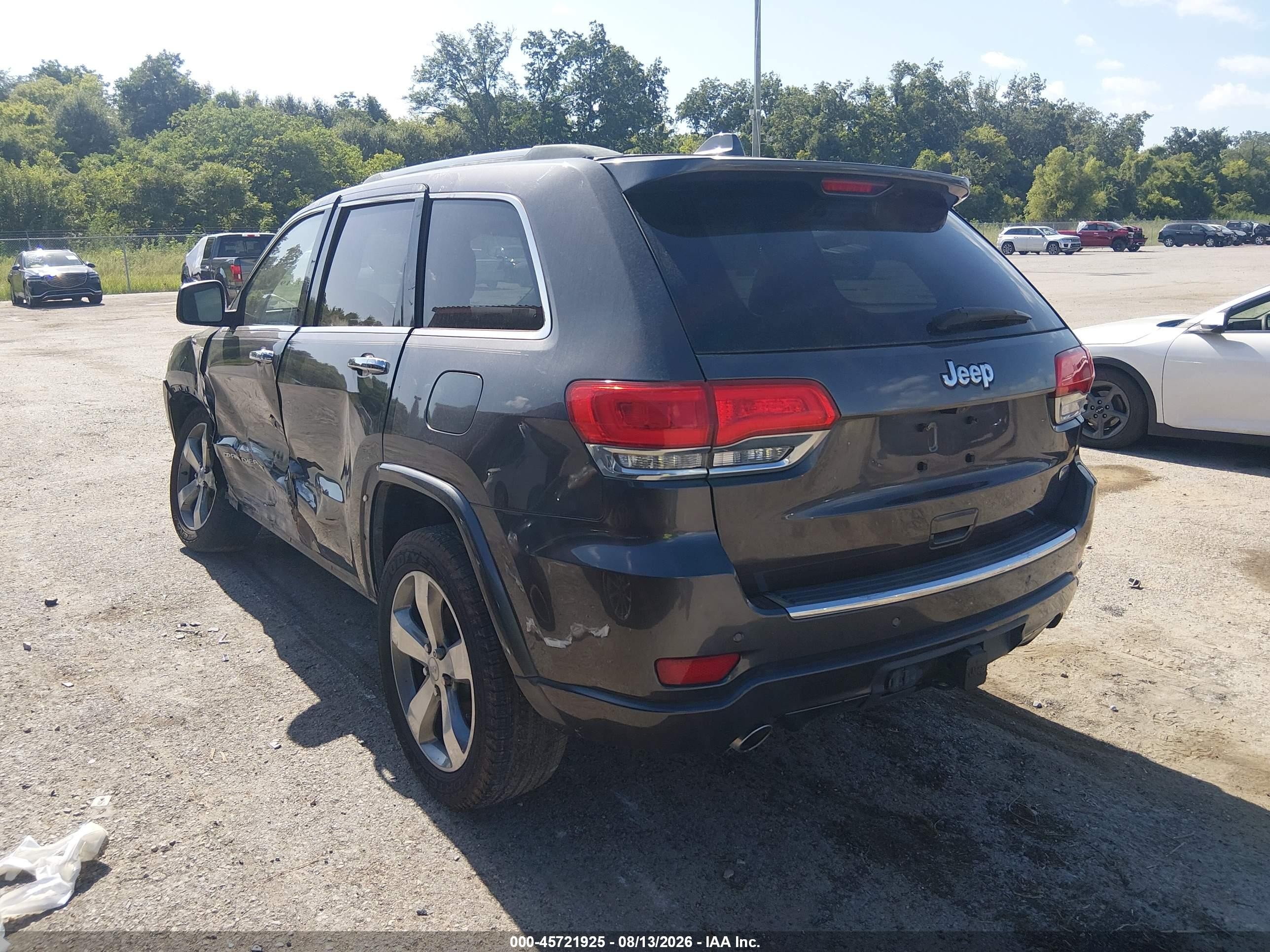 2014 Jeep Grand Cherokee Overland Gray vin: 1C4RJECT0EC442614