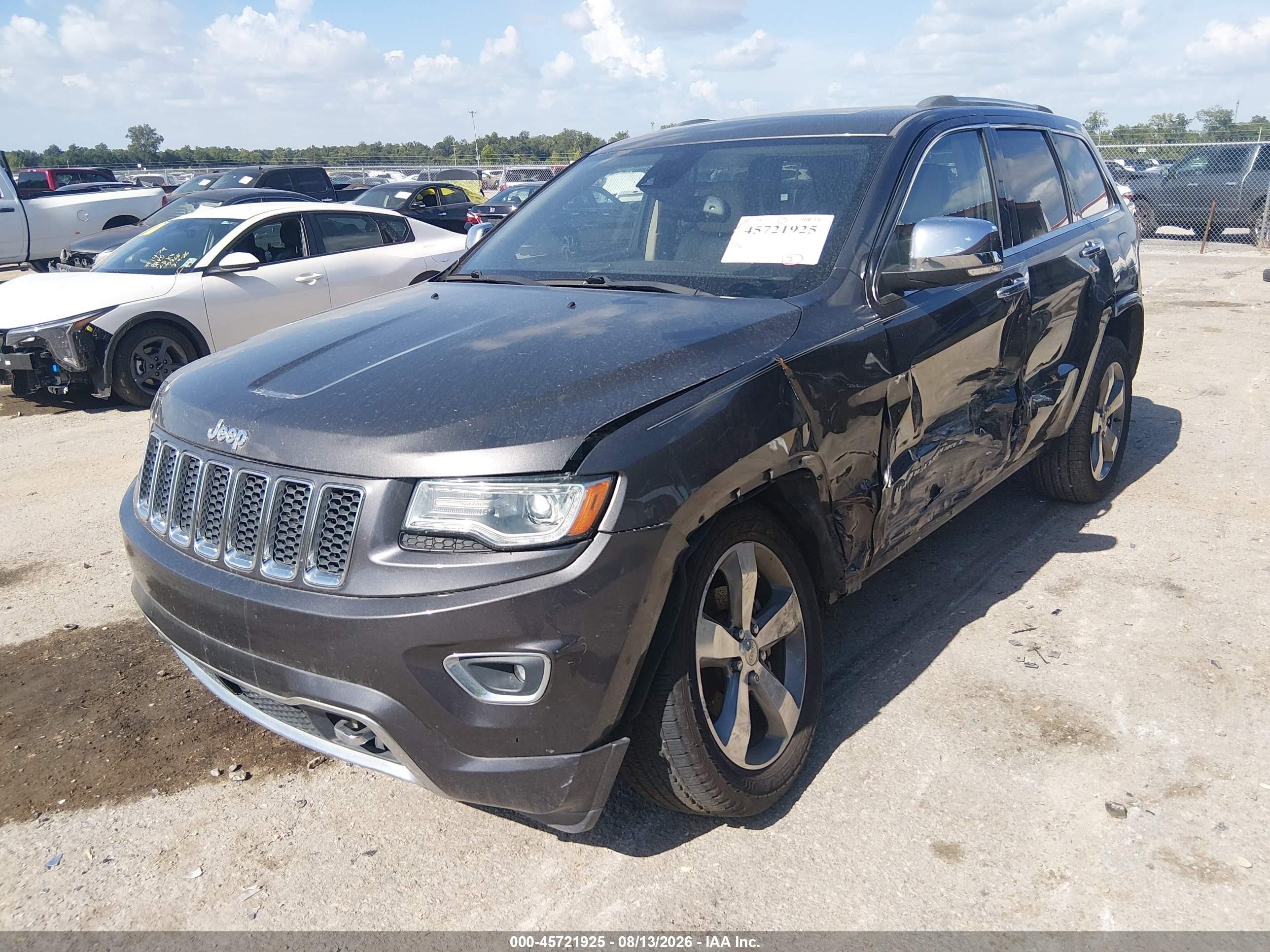 2014 Jeep Grand Cherokee Overland Gray vin: 1C4RJECT0EC442614