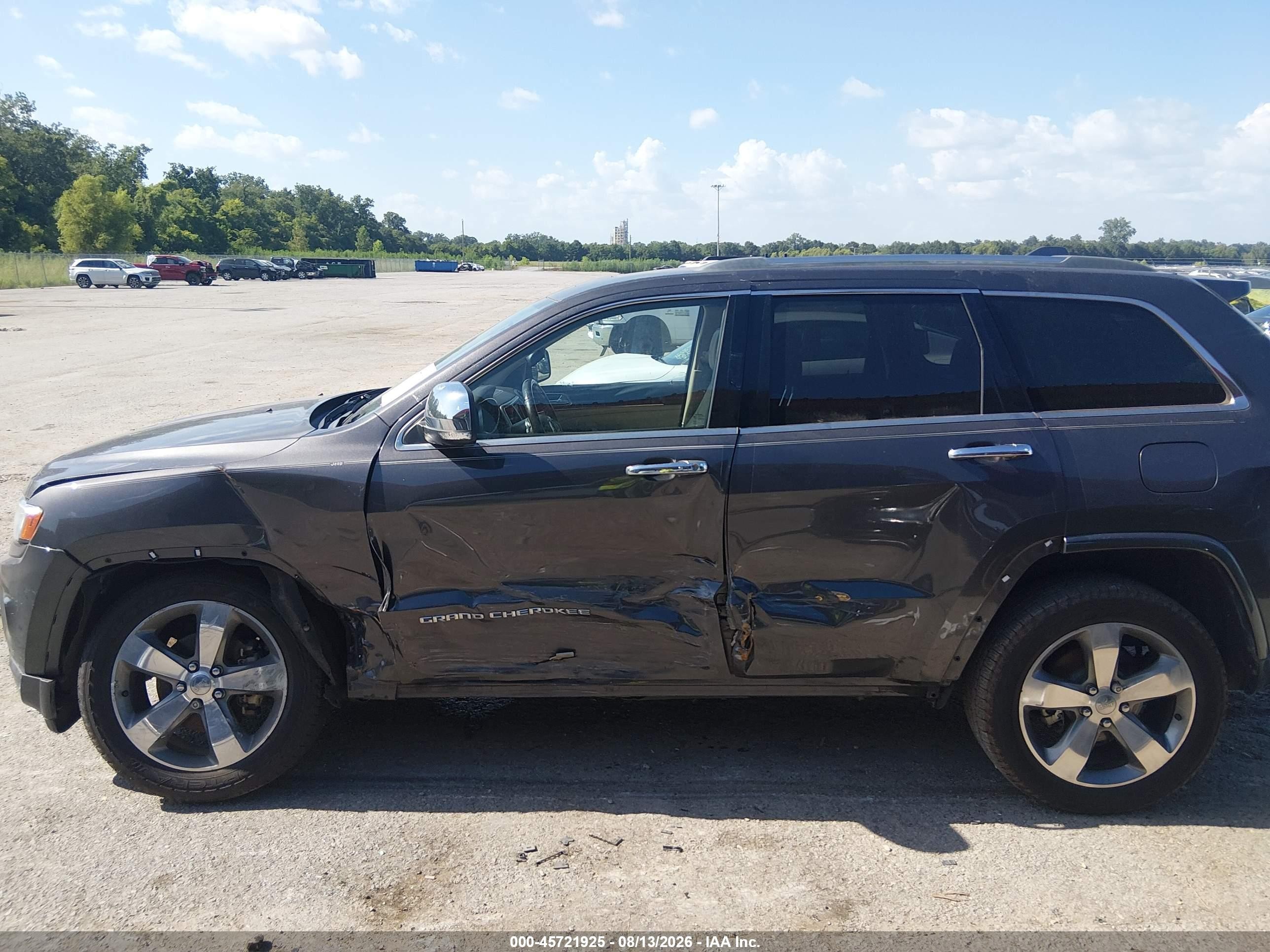 2014 Jeep Grand Cherokee Overland Gray vin: 1C4RJECT0EC442614