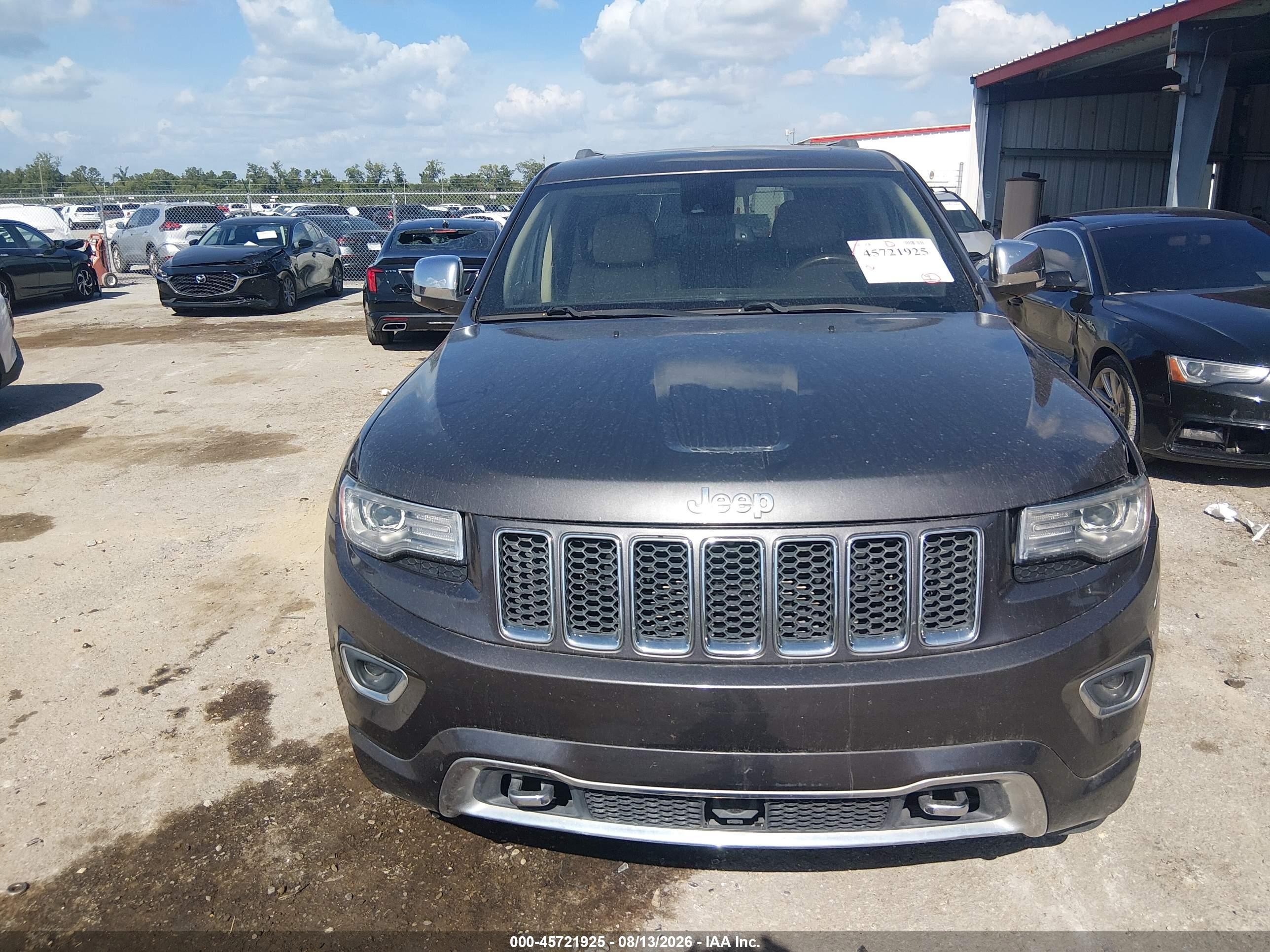 2014 Jeep Grand Cherokee Overland Gray vin: 1C4RJECT0EC442614