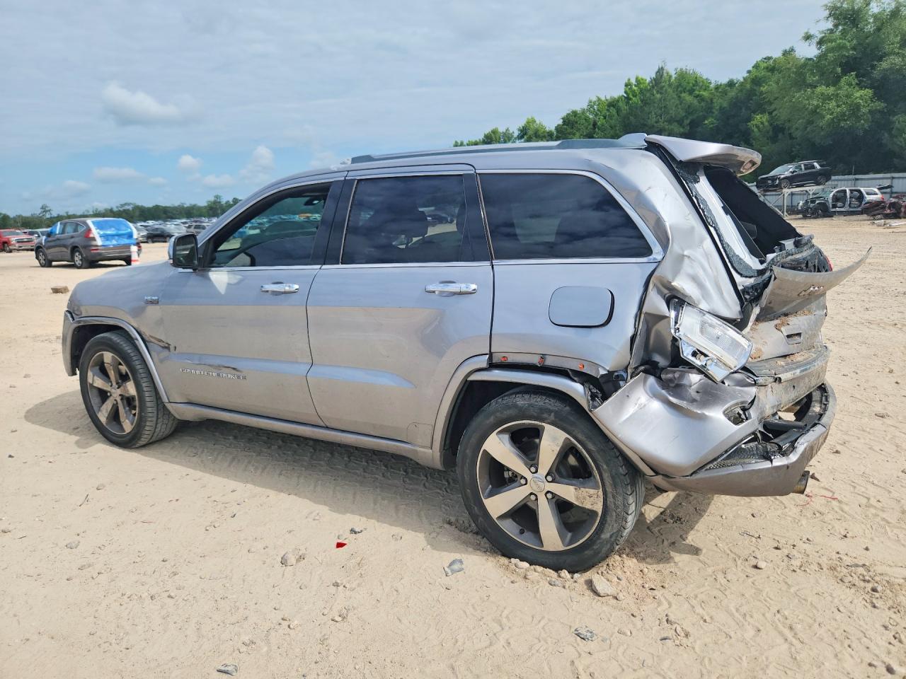 2015 Jeep Grand Cherokee Overland Gray vin: 1C4RJECT0FC735124