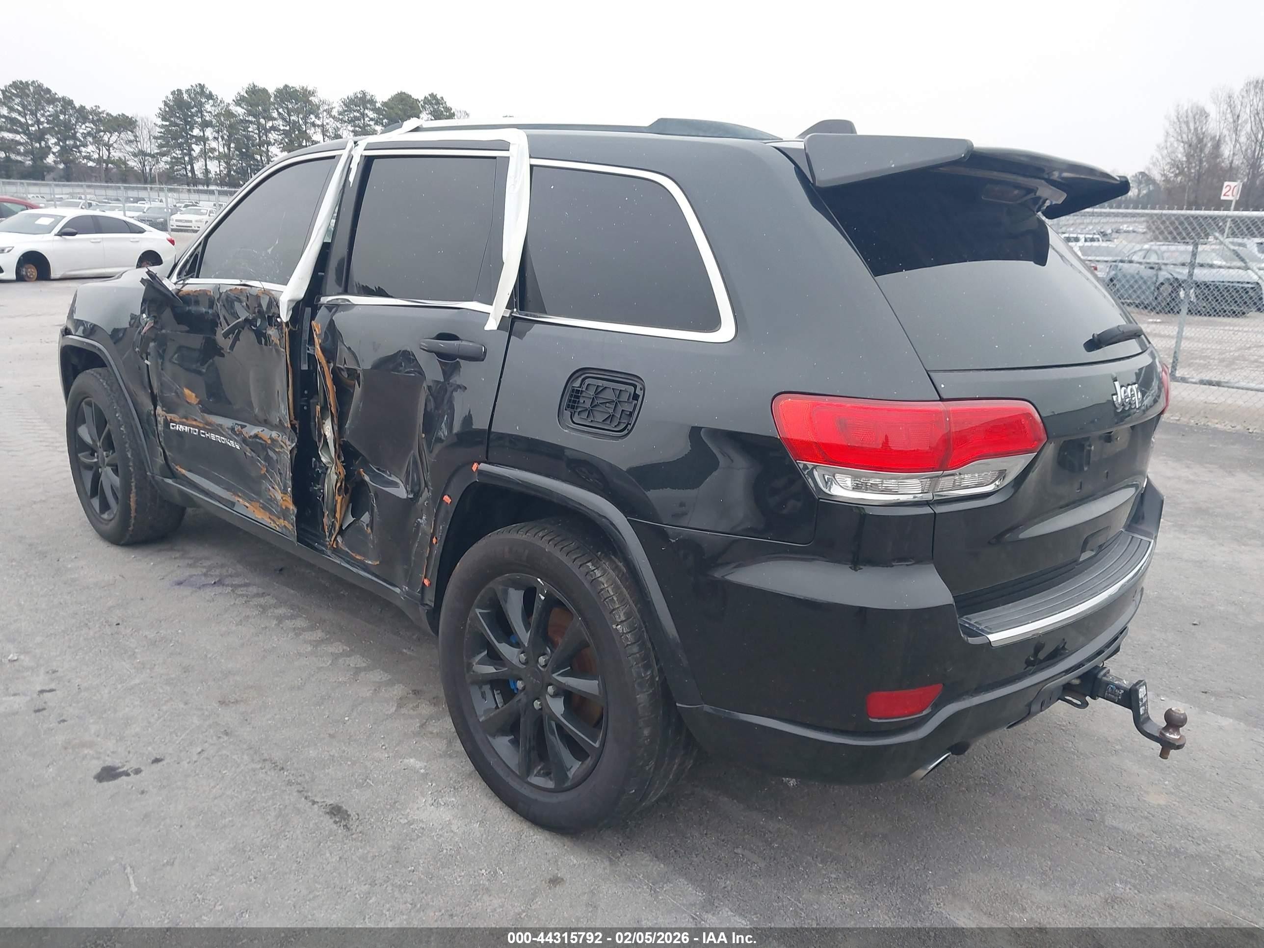 2015 Jeep Grand Cherokee Overland Black vin: 1C4RJECT0FC792892
